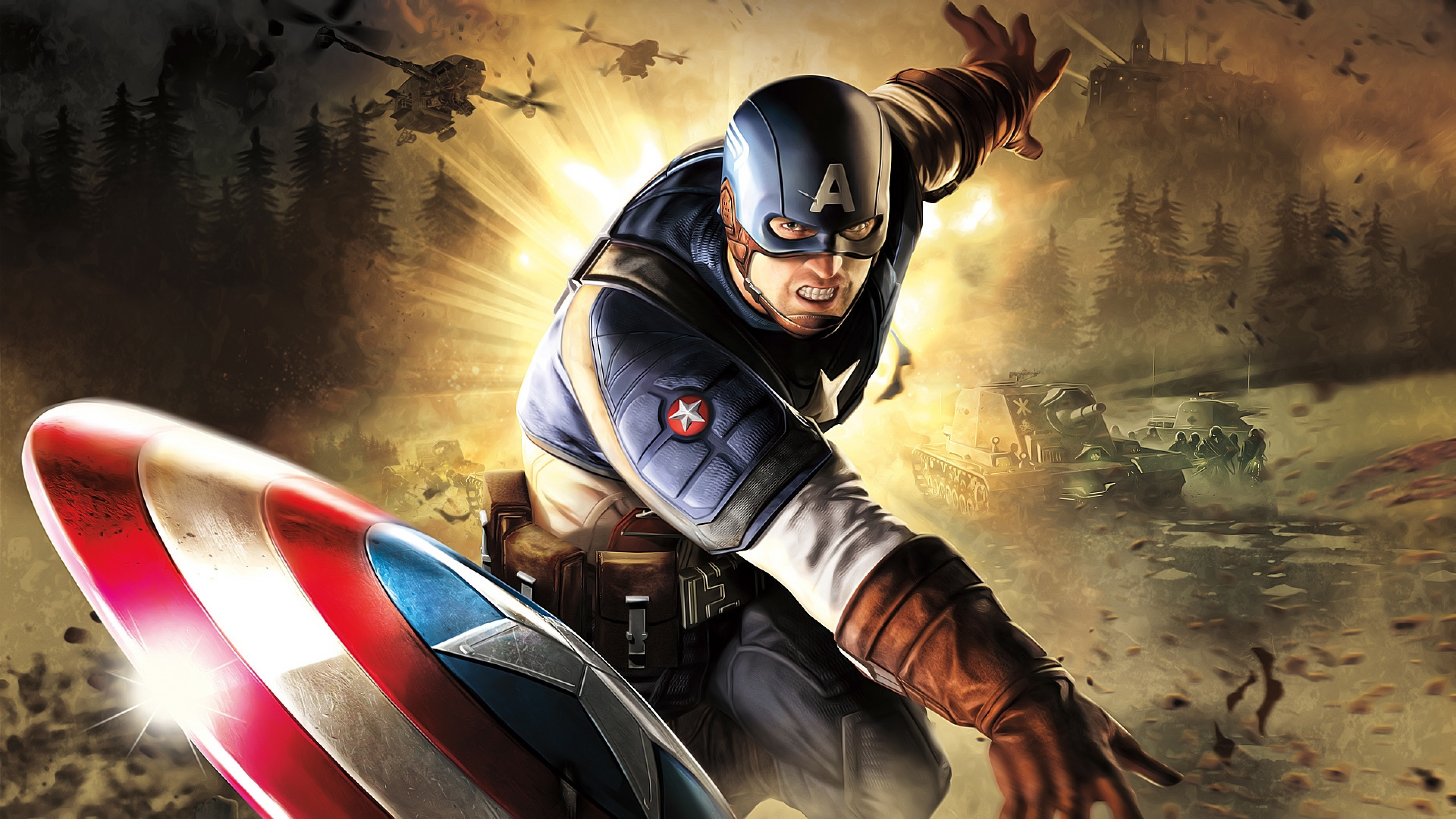 Captain America Artwork 5K