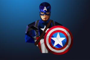 Captain America Low-poly Art Wallpapers