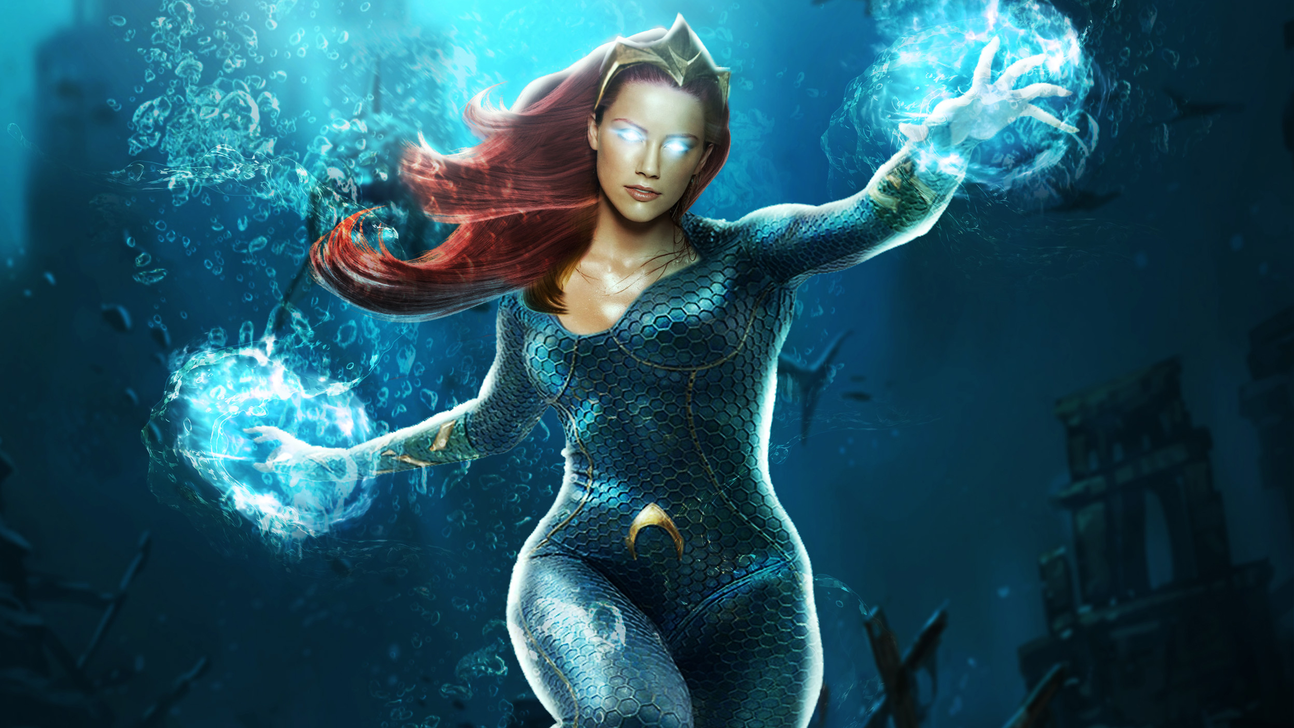 Mera Amber Heard in Aquaman Wallpapers