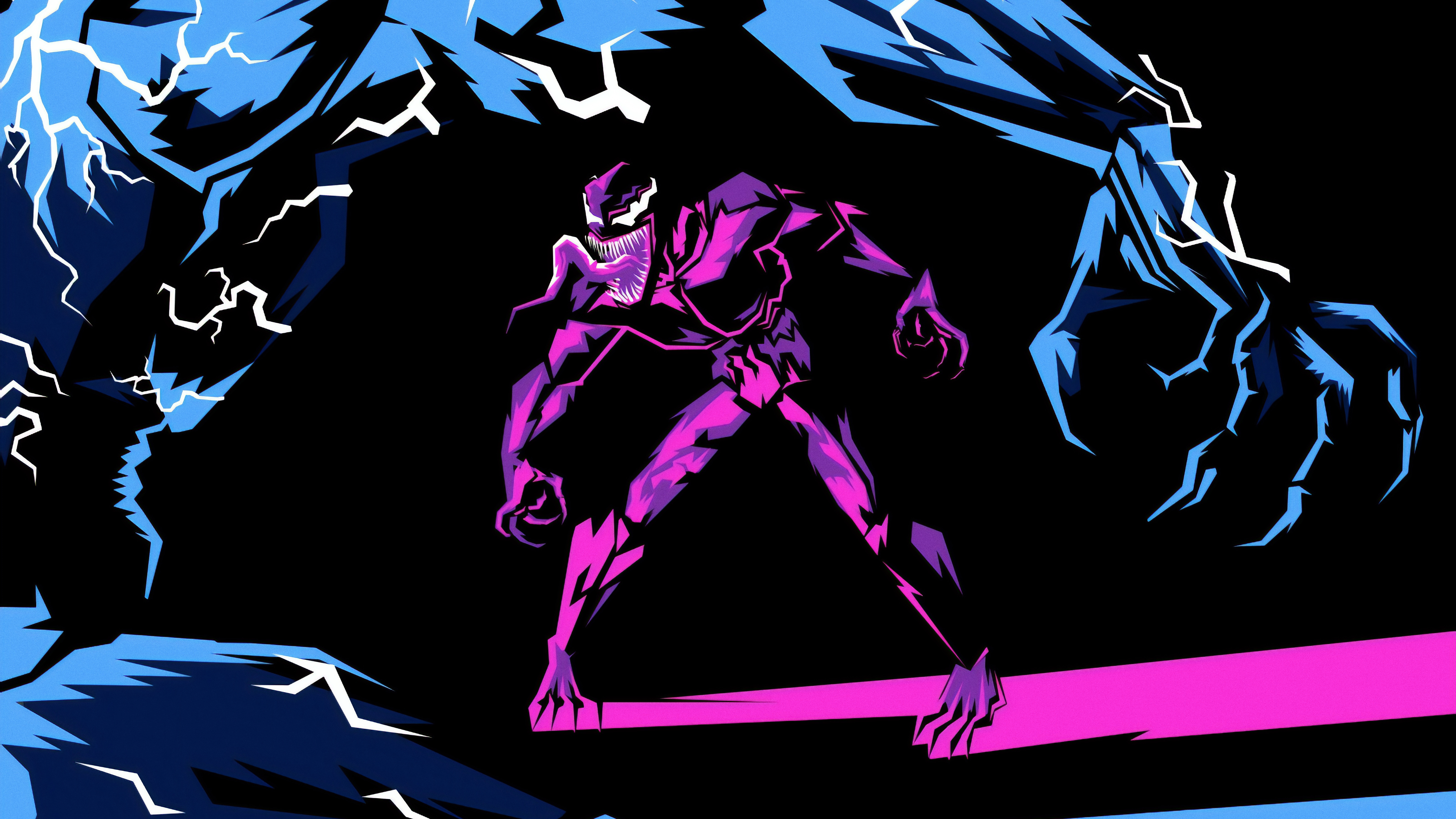 Venom Retro Artwork 5K