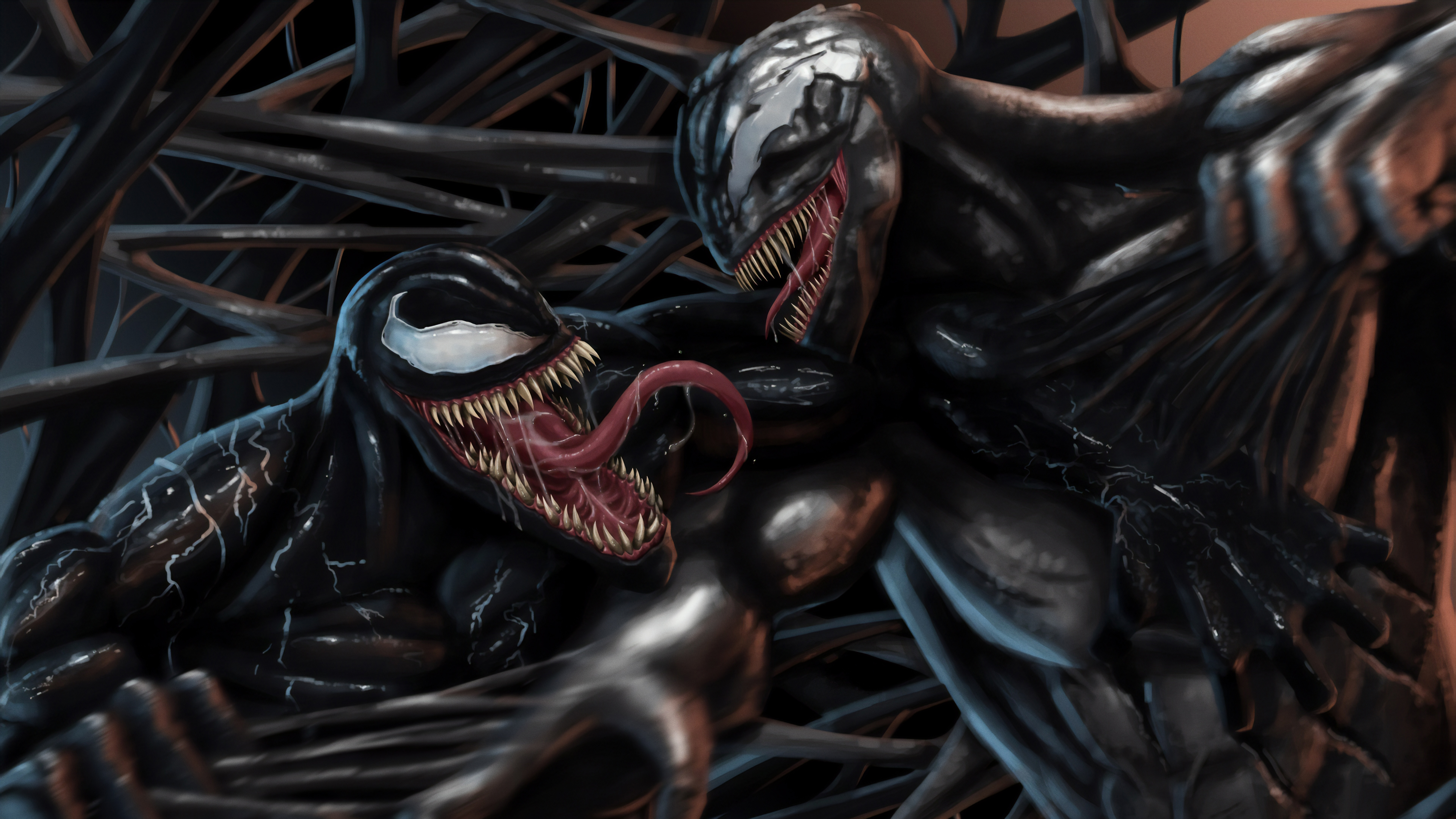 Venom vs Riot Artwork 4K Wallpapers