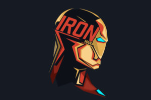 Iron Man Minimal Artwork 4K 8K