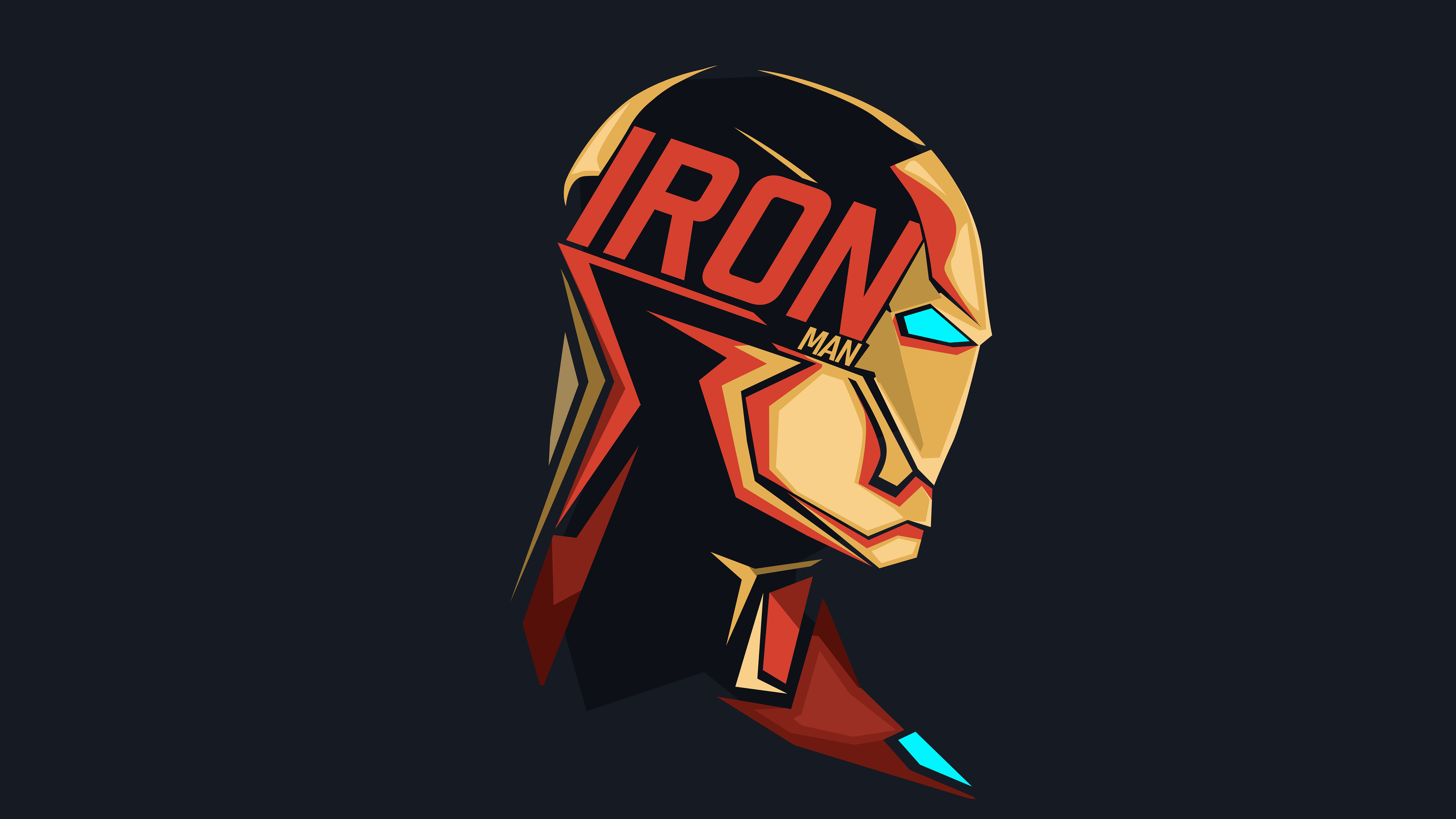 Iron Man Minimal Artwork 4K 8K