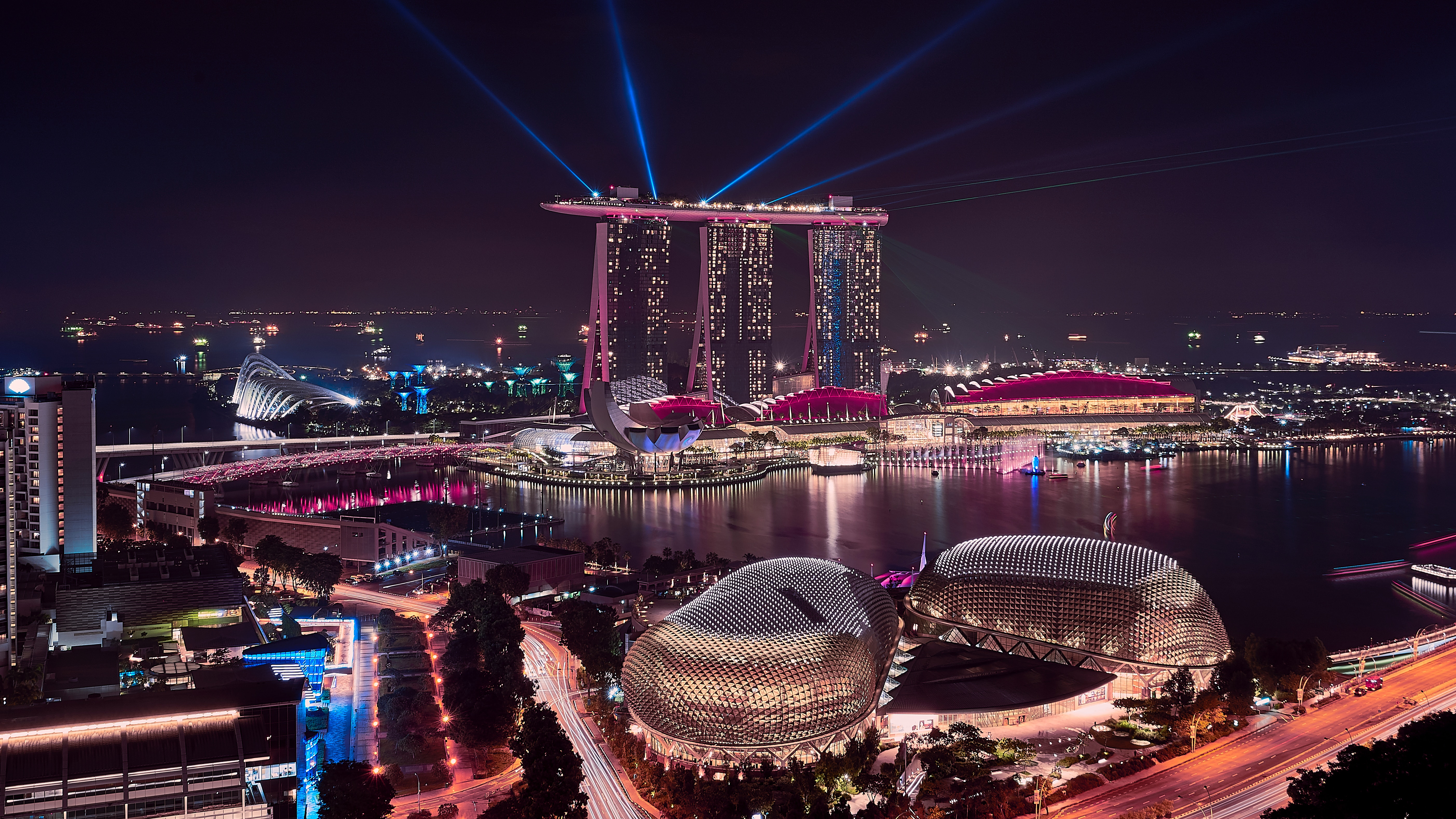 Marina Bay Sands Singapore Cityscape 4K 5K