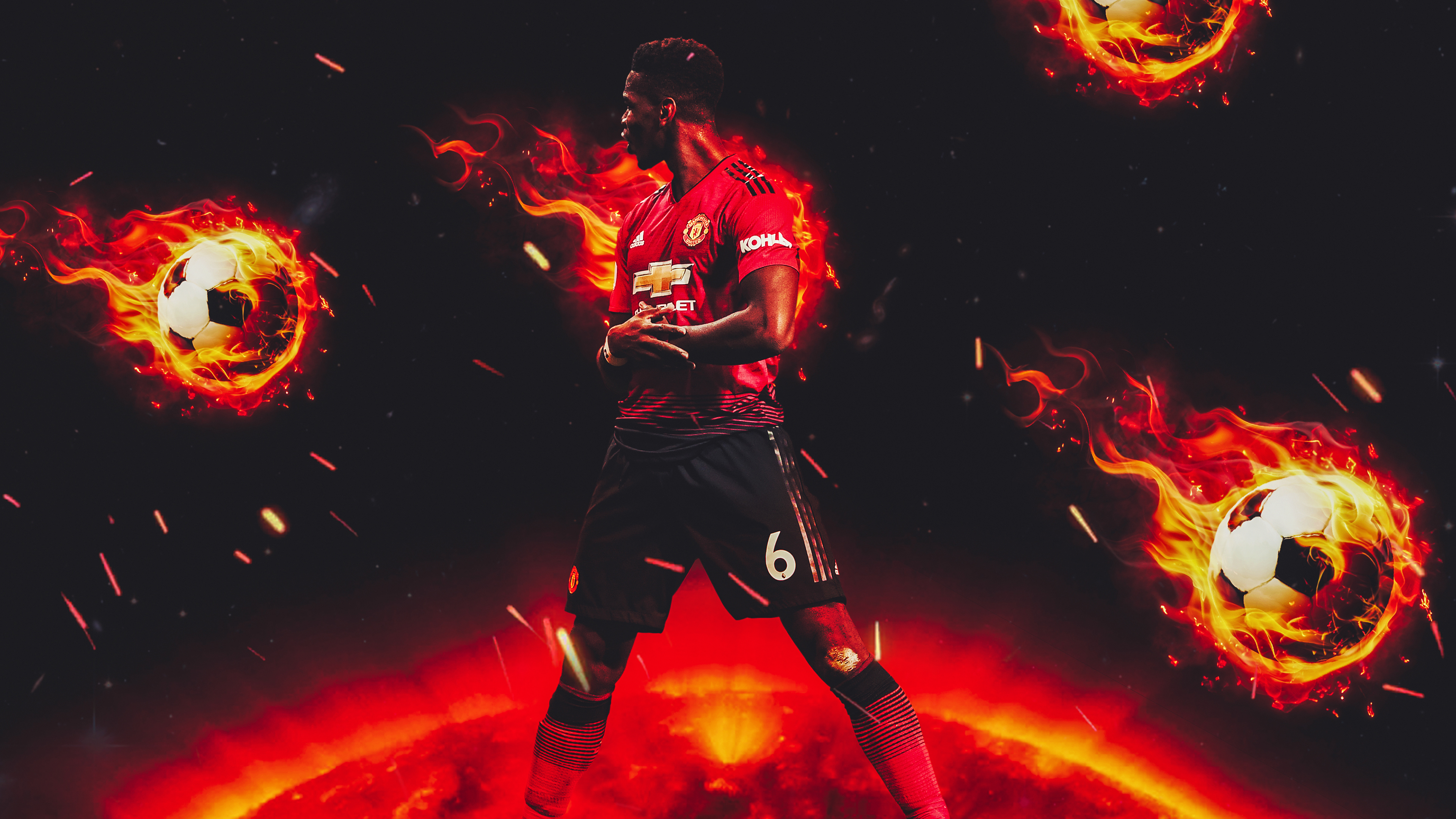 Paul Pogba Manchester United French Footballer 4K