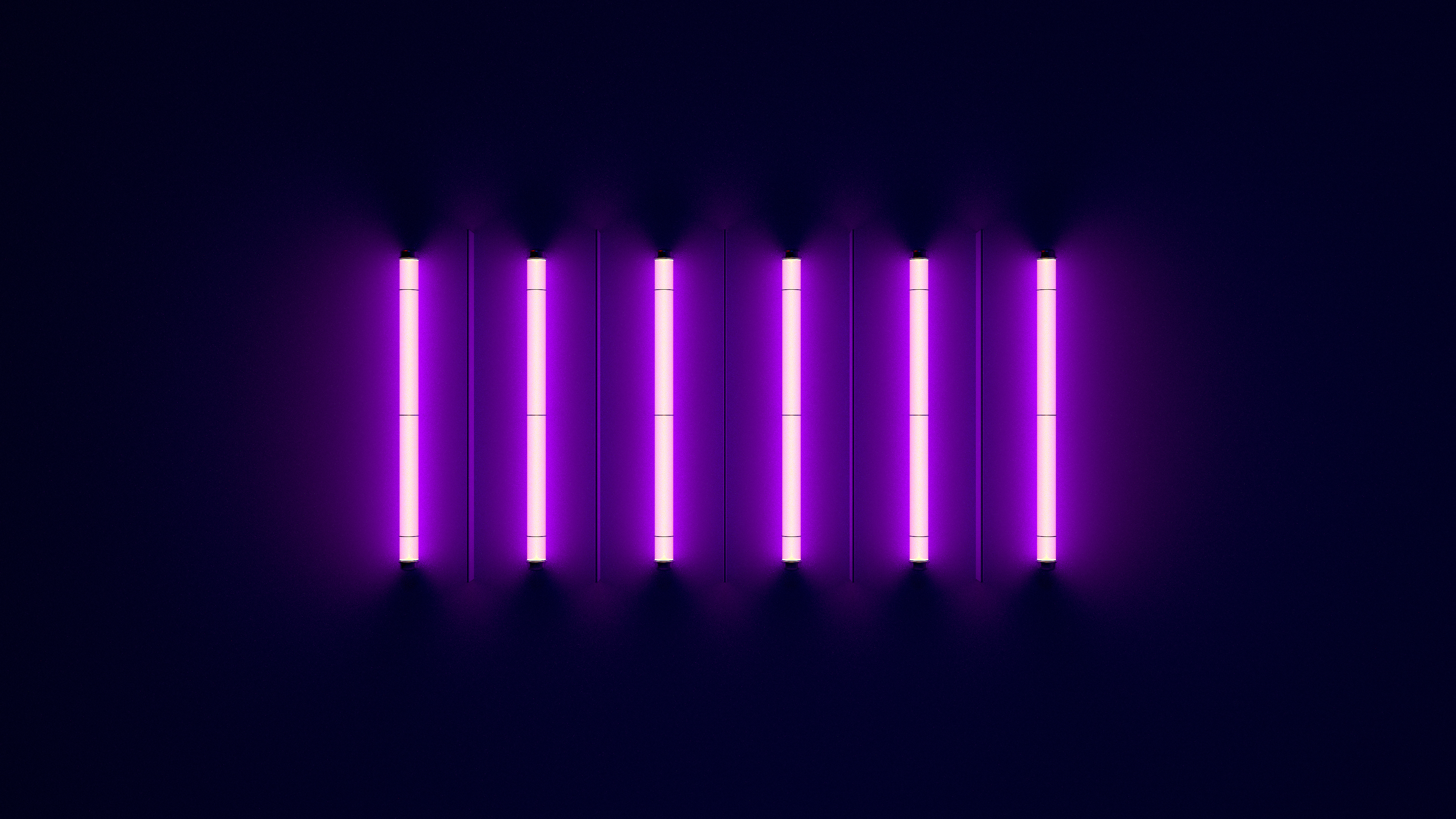 Purple Neon Lights 4K