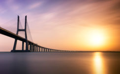 Vasco da Gama Bridge Sunset Portugal 4K 5K