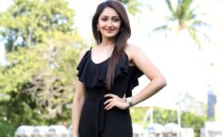 Sayesha Saigal In Hot Black Dress