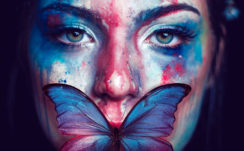 Beautiful Woman Butterfly Portrait Wallpapers
