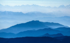 Blue Mountain Layers 5K Wallpapers