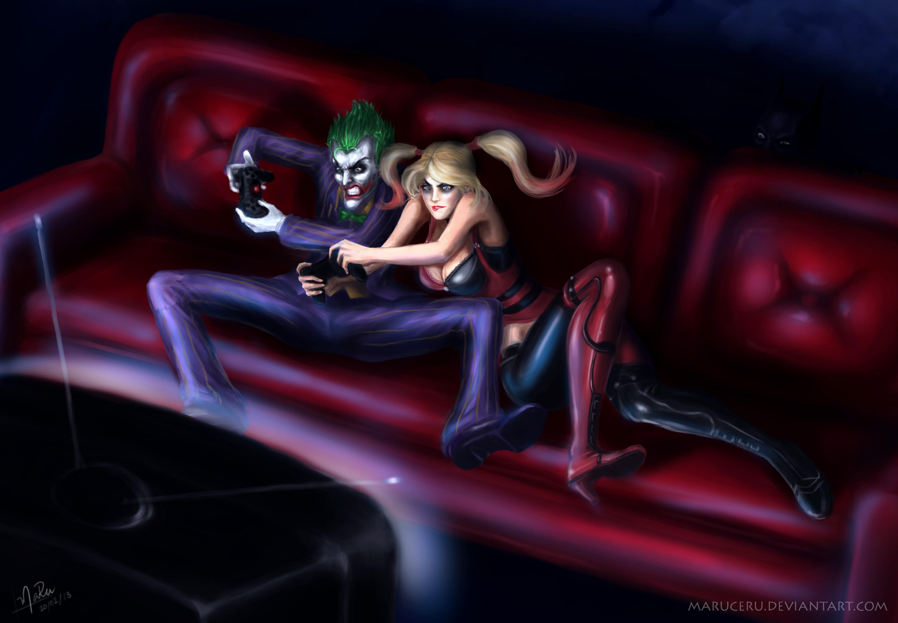 Harley And Joker Playing Games, HD Superheroes, 4k Wallpapers
