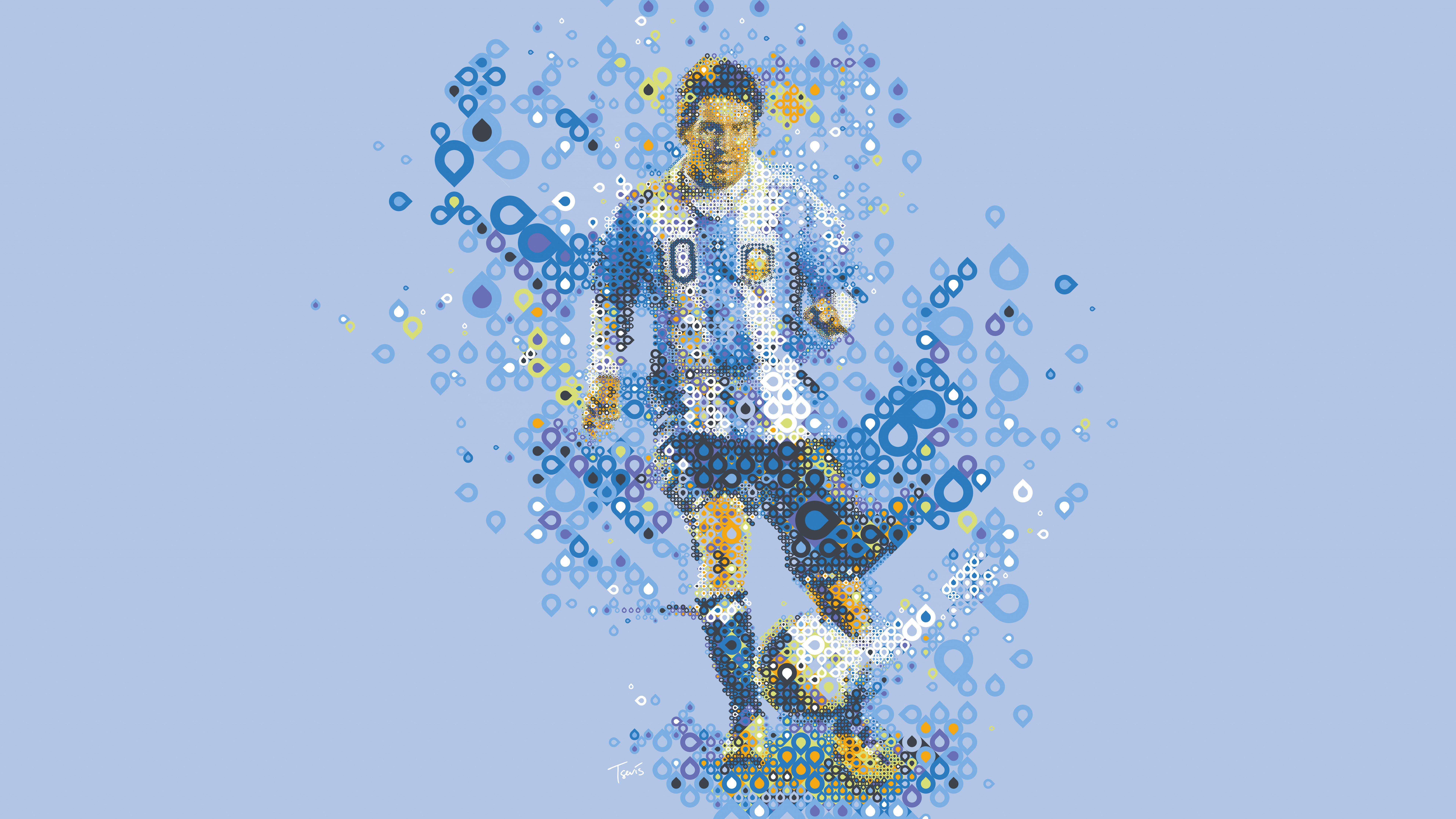 Lionel Messi Mosaic Art 4K 8K Wallpapers