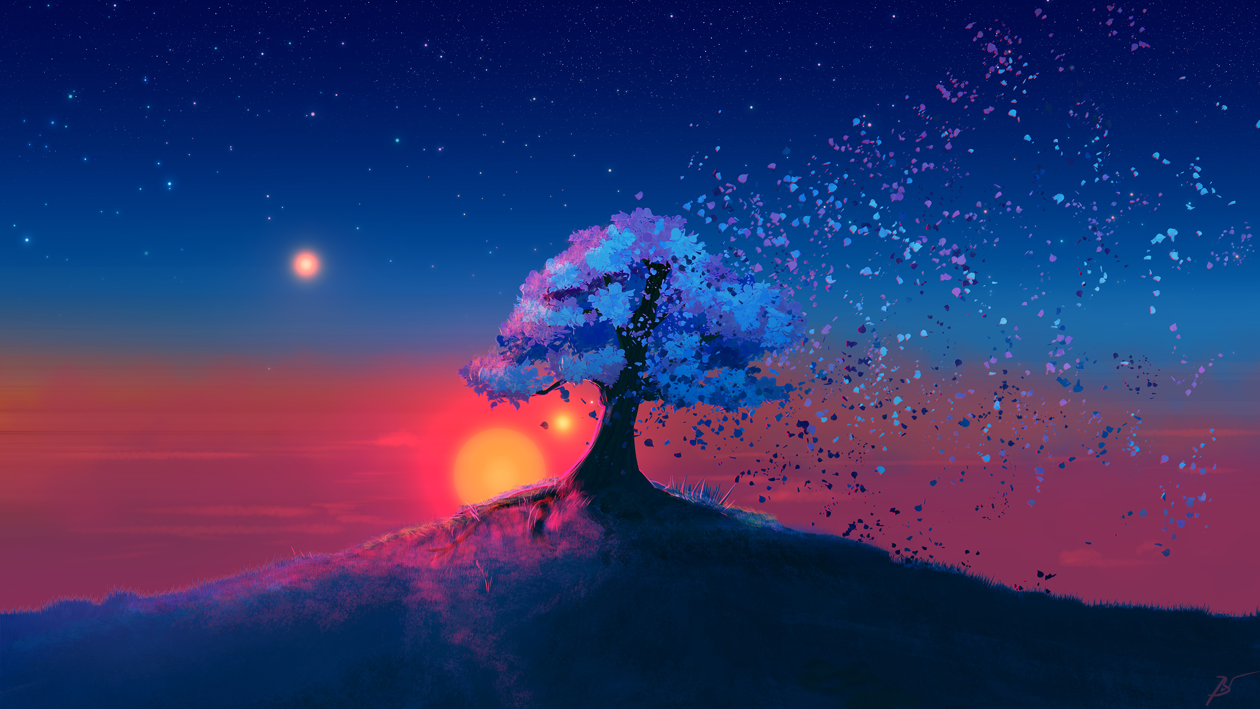 Mystic Tree Sunset Wallpapers