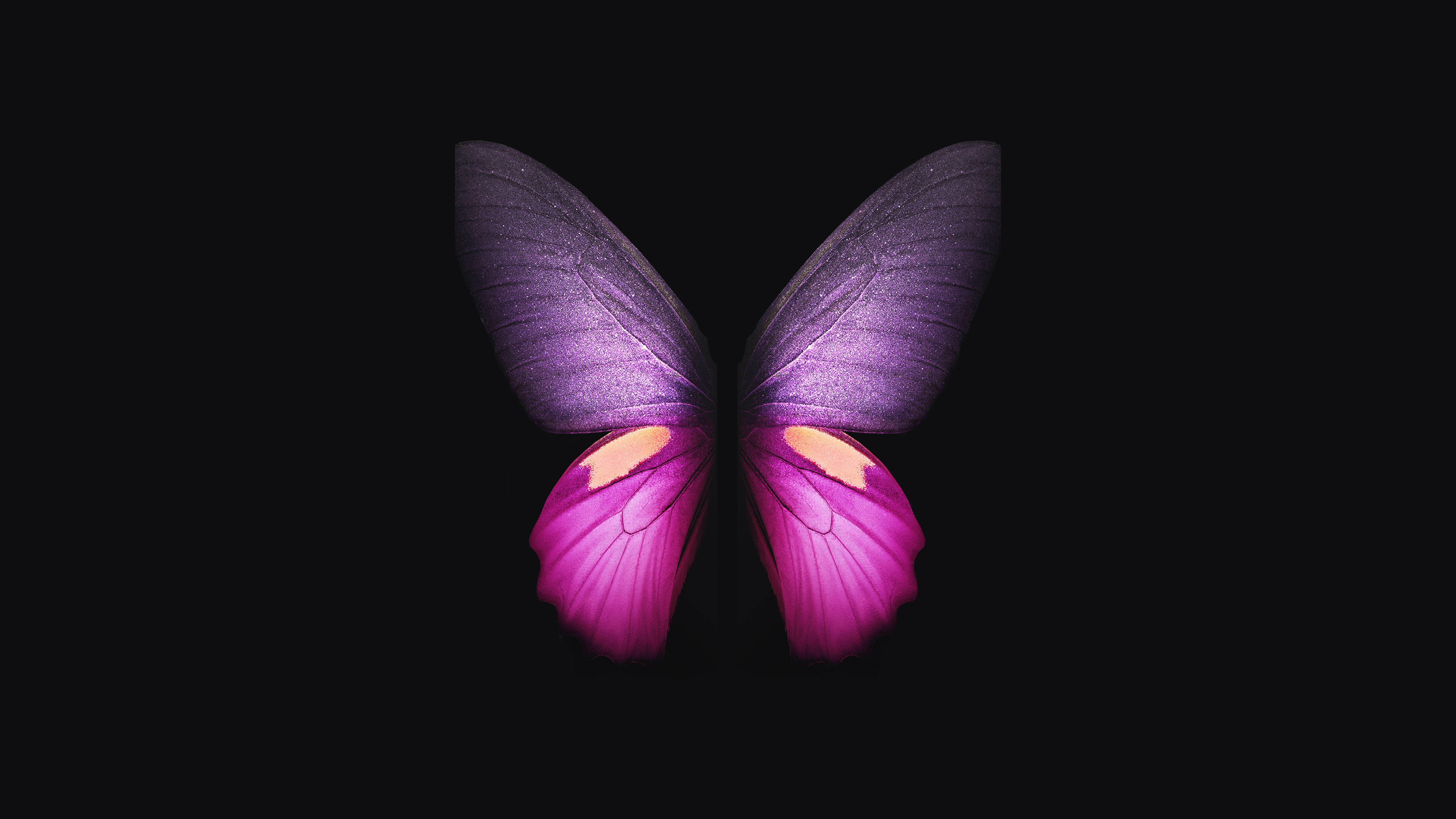 Samsung Galaxy Fold Pink Butterfly 4K Wallpapers