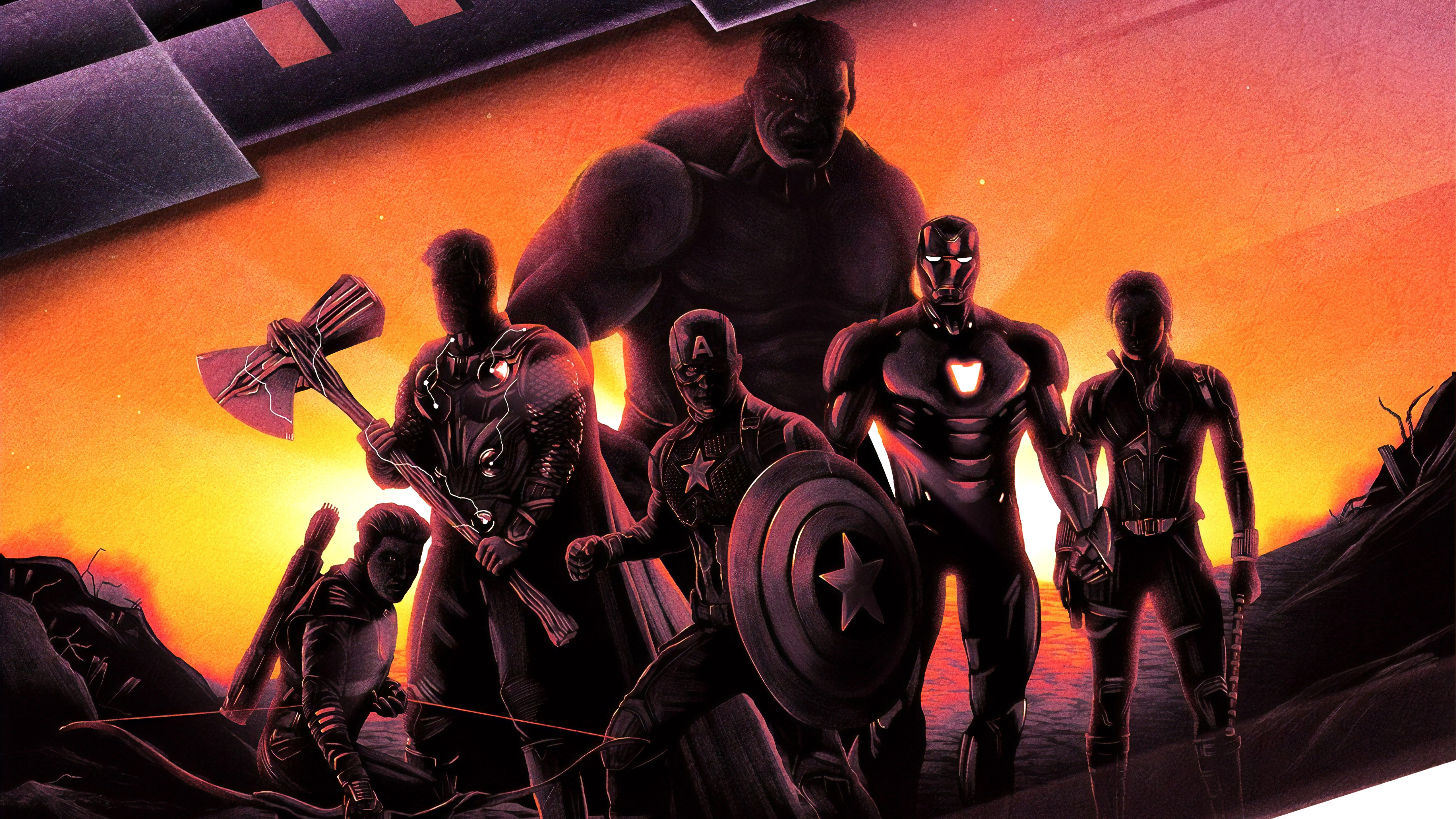 Avengers Endgame Superheroes 5K