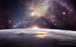 Earth Horizon Milky Way 4K