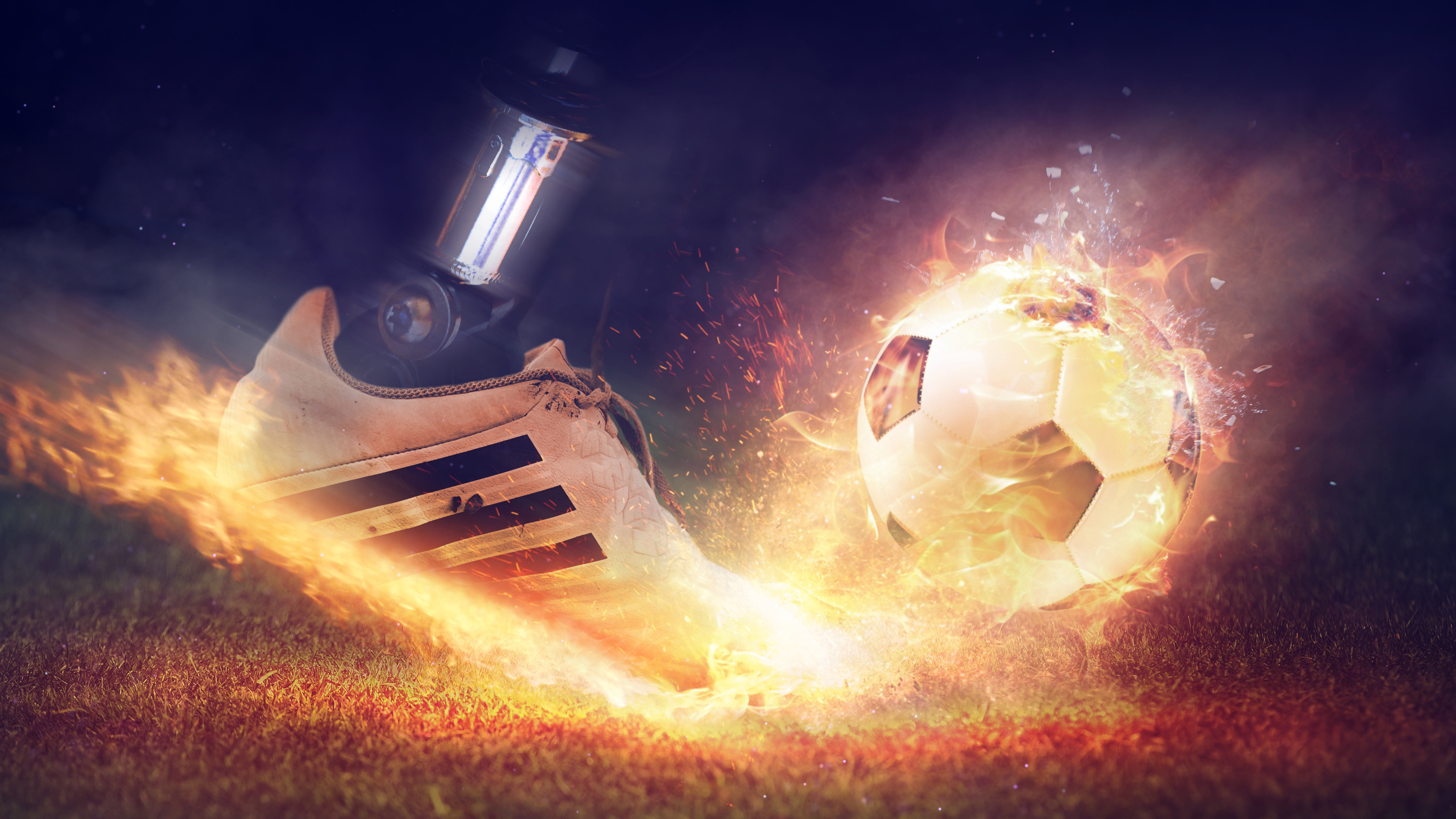 Football Fire Shoe 4K HD Wallpapers