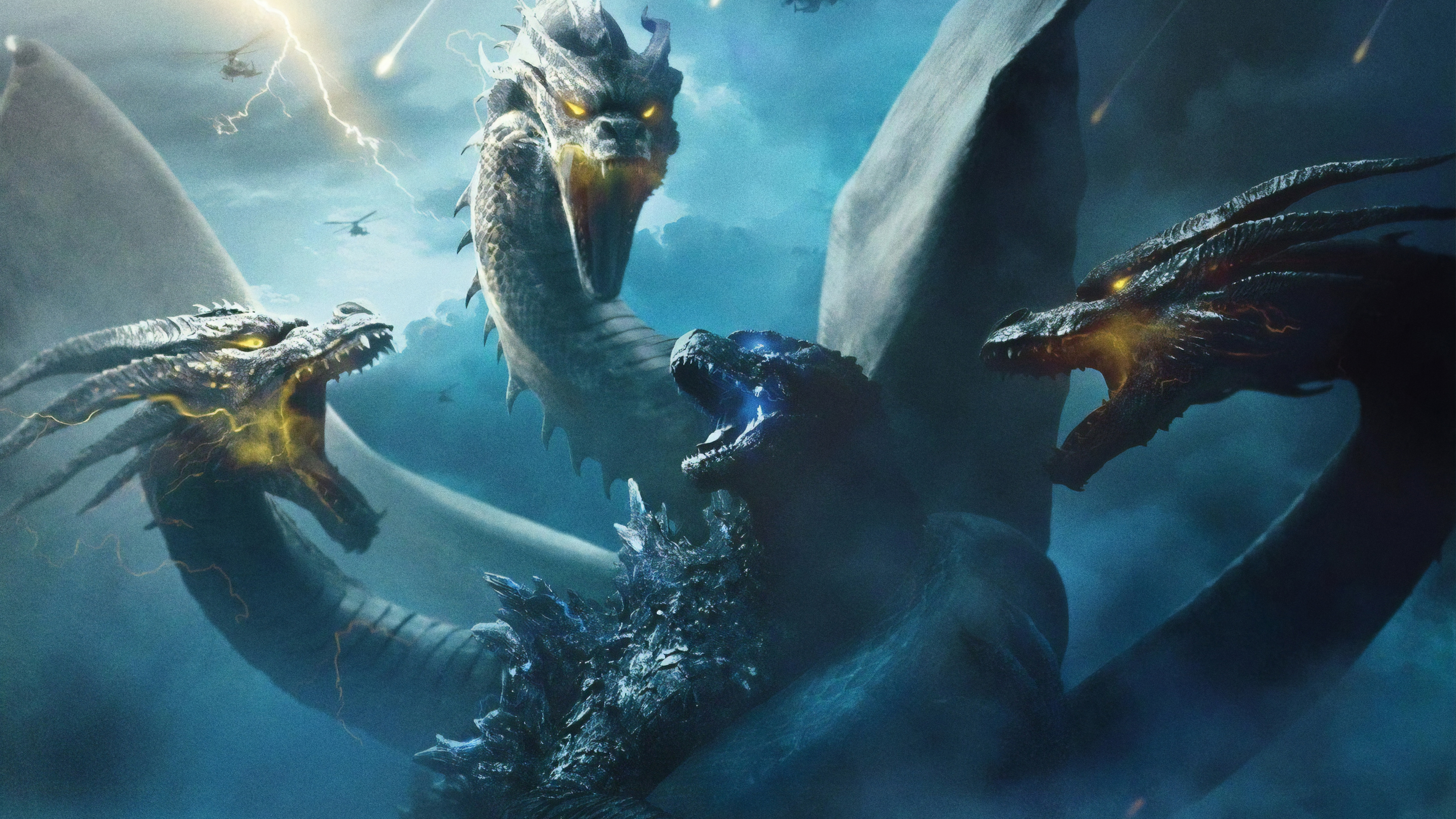 Godzilla King of the Monsters King Ghidorah 4K Wallpapers