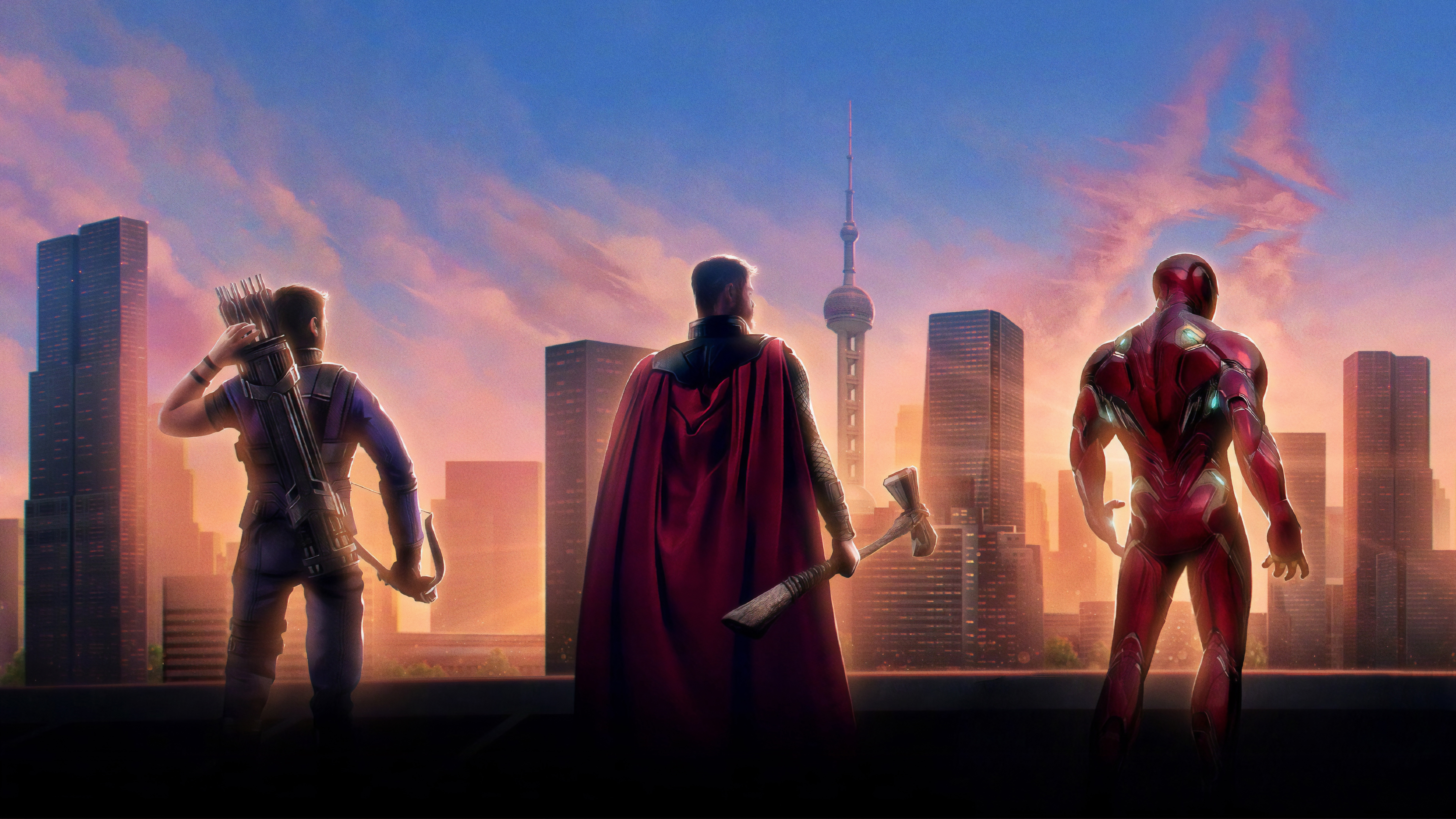 Hawkeye Thor Iron Man in Avengers Endgame 4K 8K Wallpapers