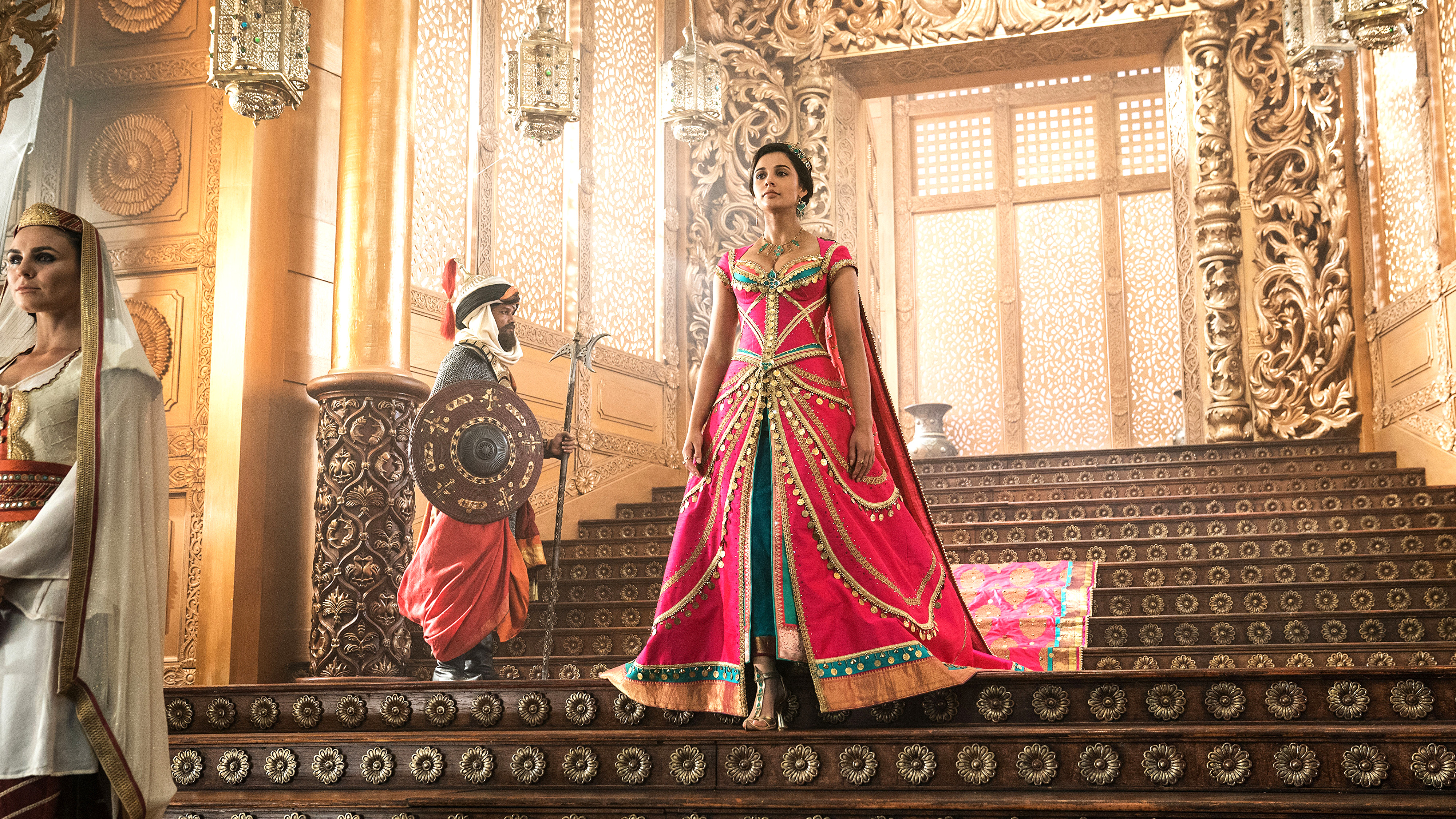 Naomi Scott as Princess Jasmine in Aladdin 2019 4K Wallpapers
