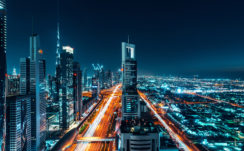 Dubai Night Cityscape