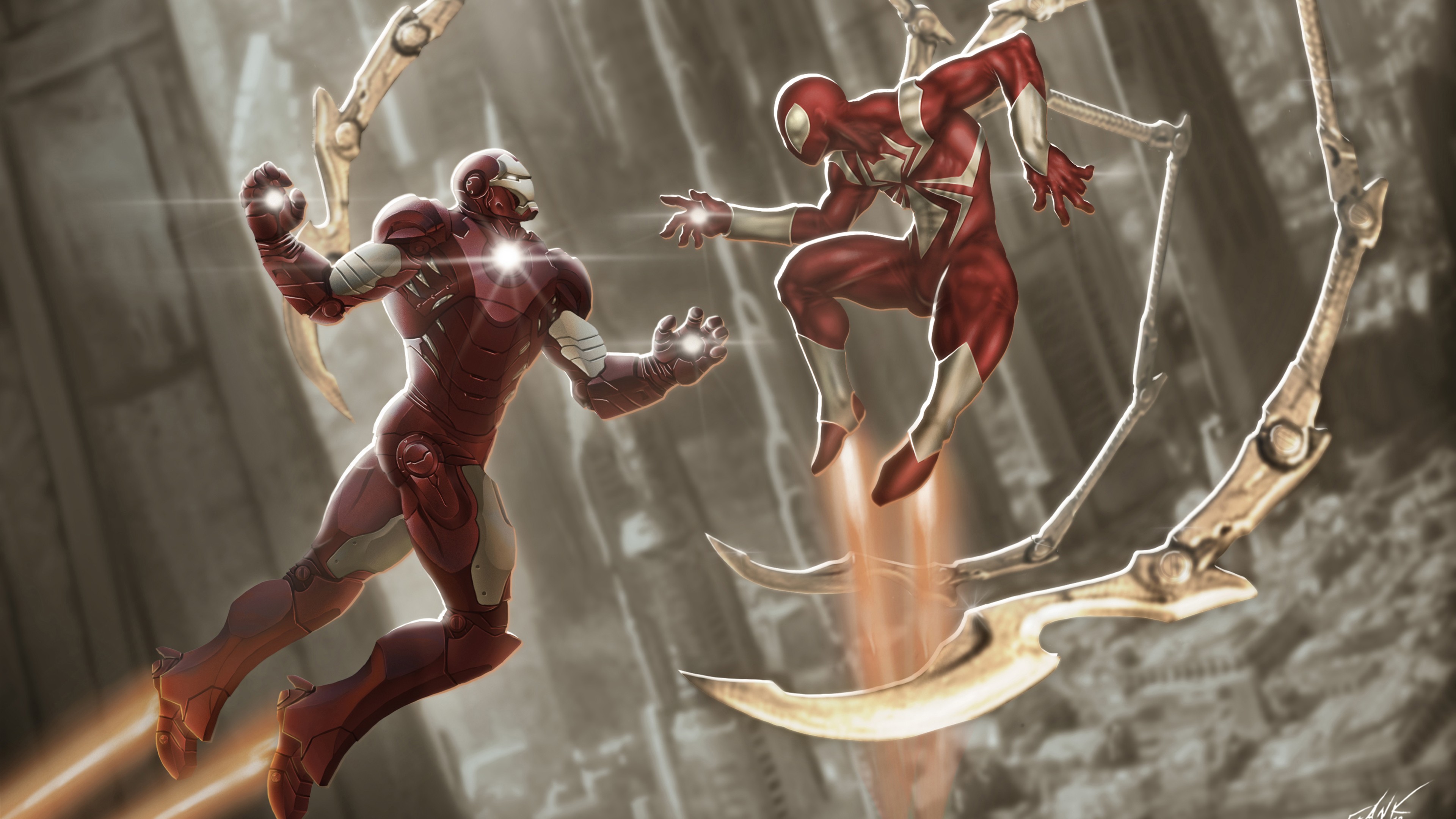 Iron Man vs Scarlet Spider 4K