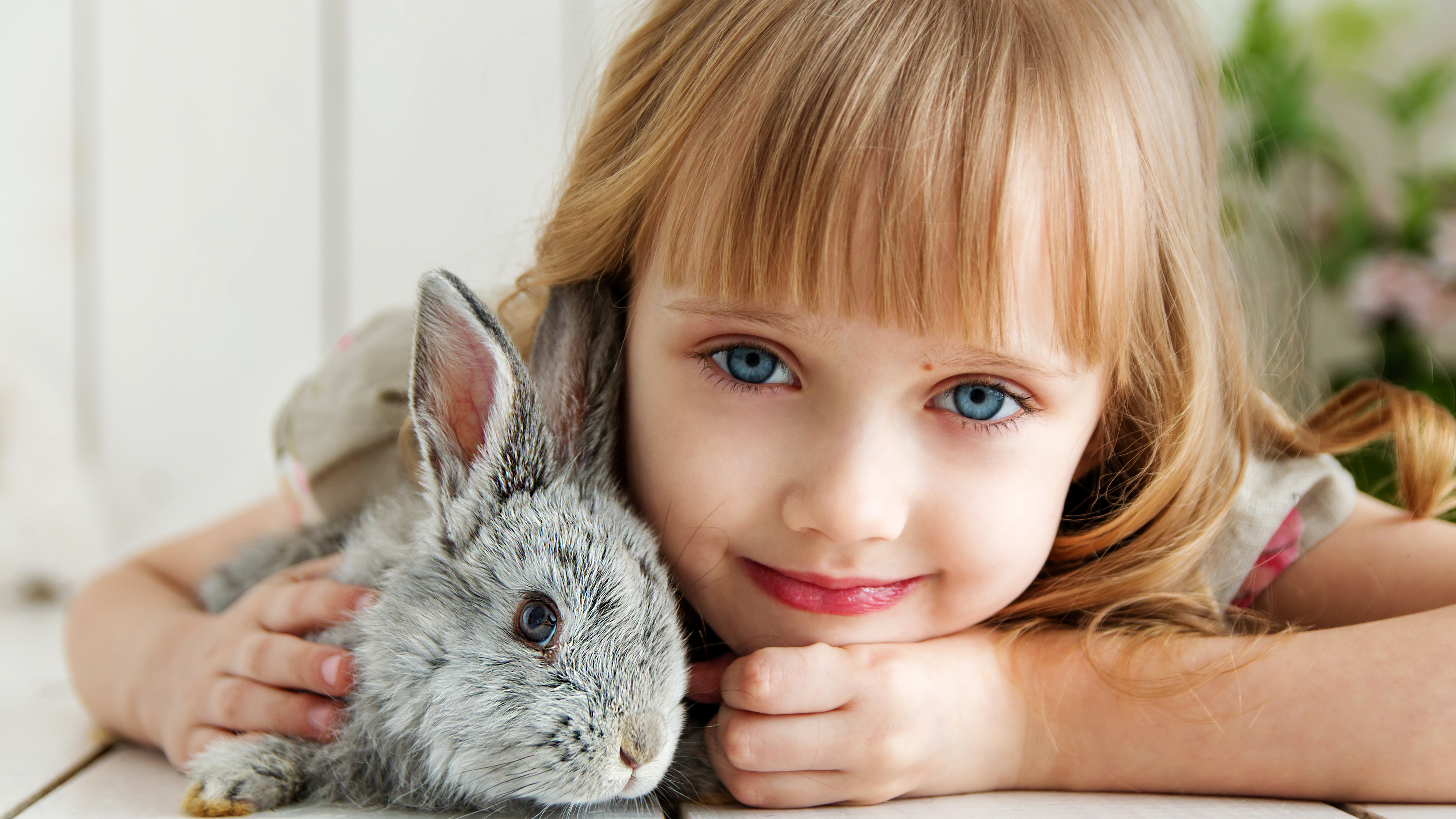 Cute girl with Rabbit