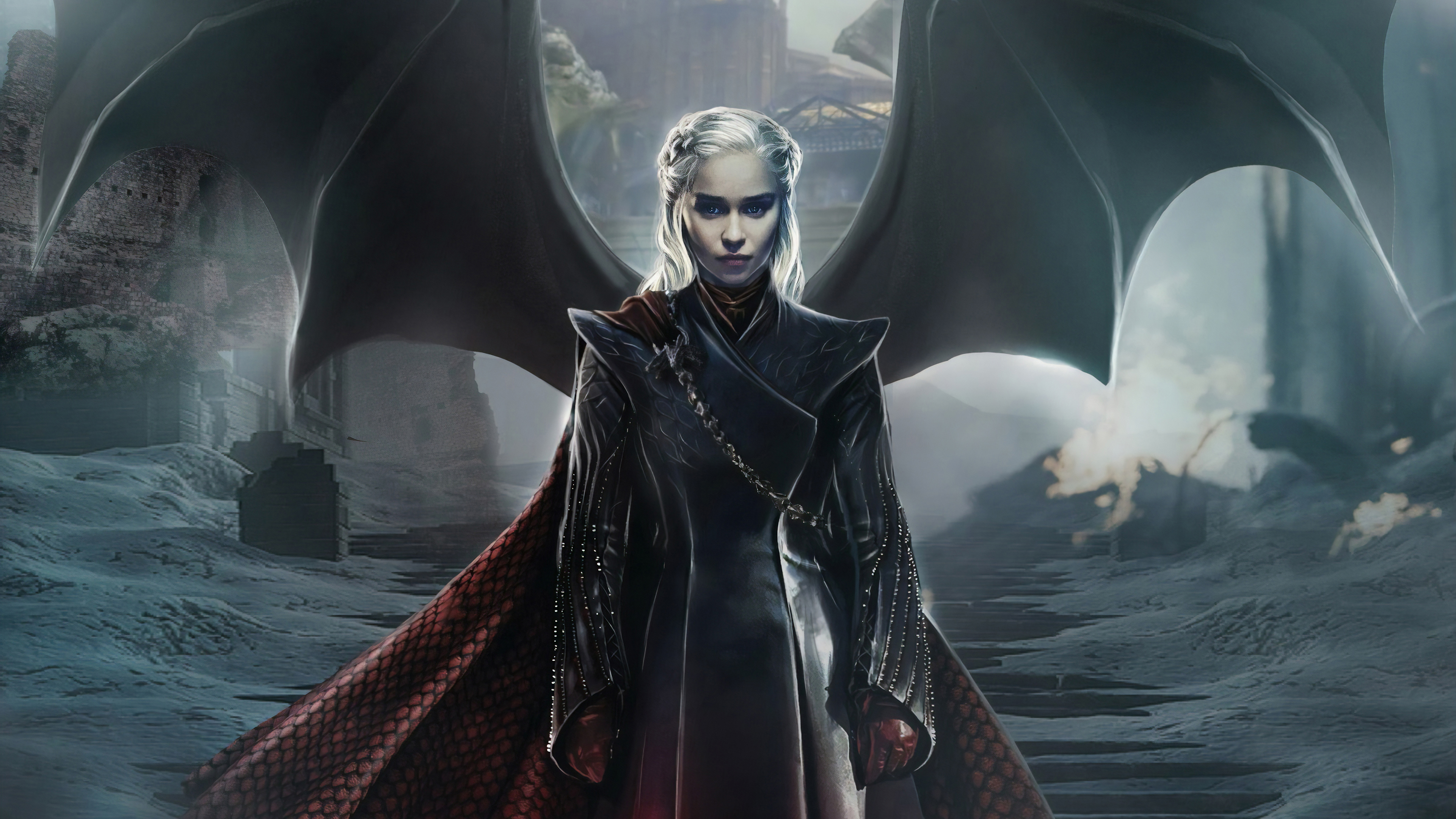 Emilia Clarke Daenerys Targaryen Game of Thrones Season 8 4K