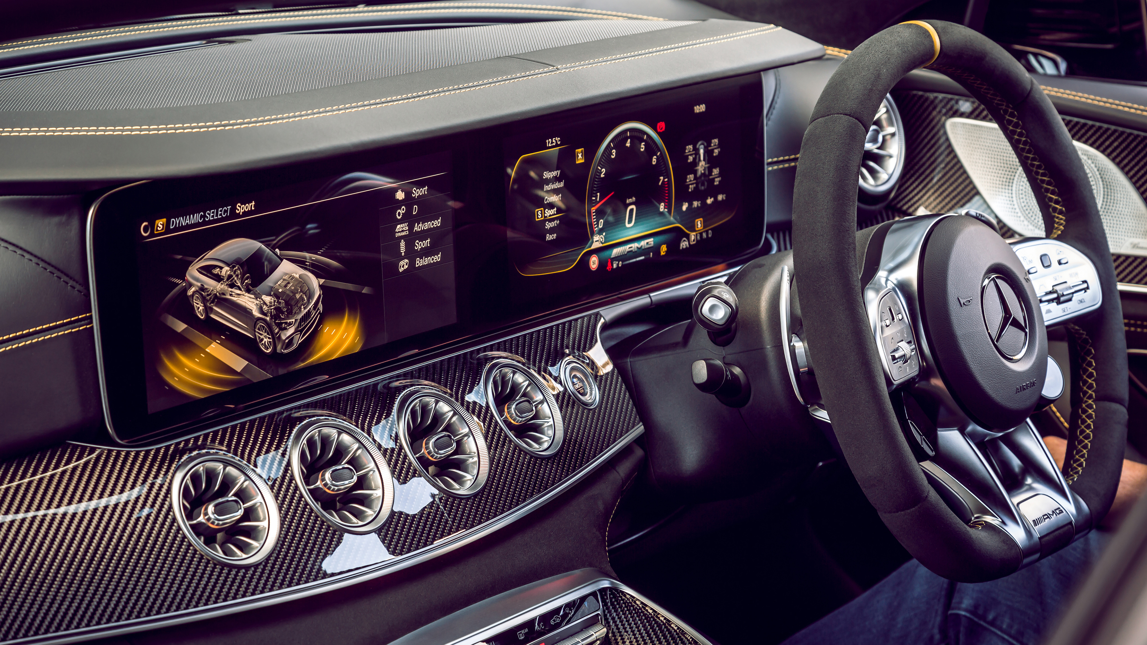 Mercedes-AMG GT 63 S 4MATIC 4-Door Coupe Interior 4K