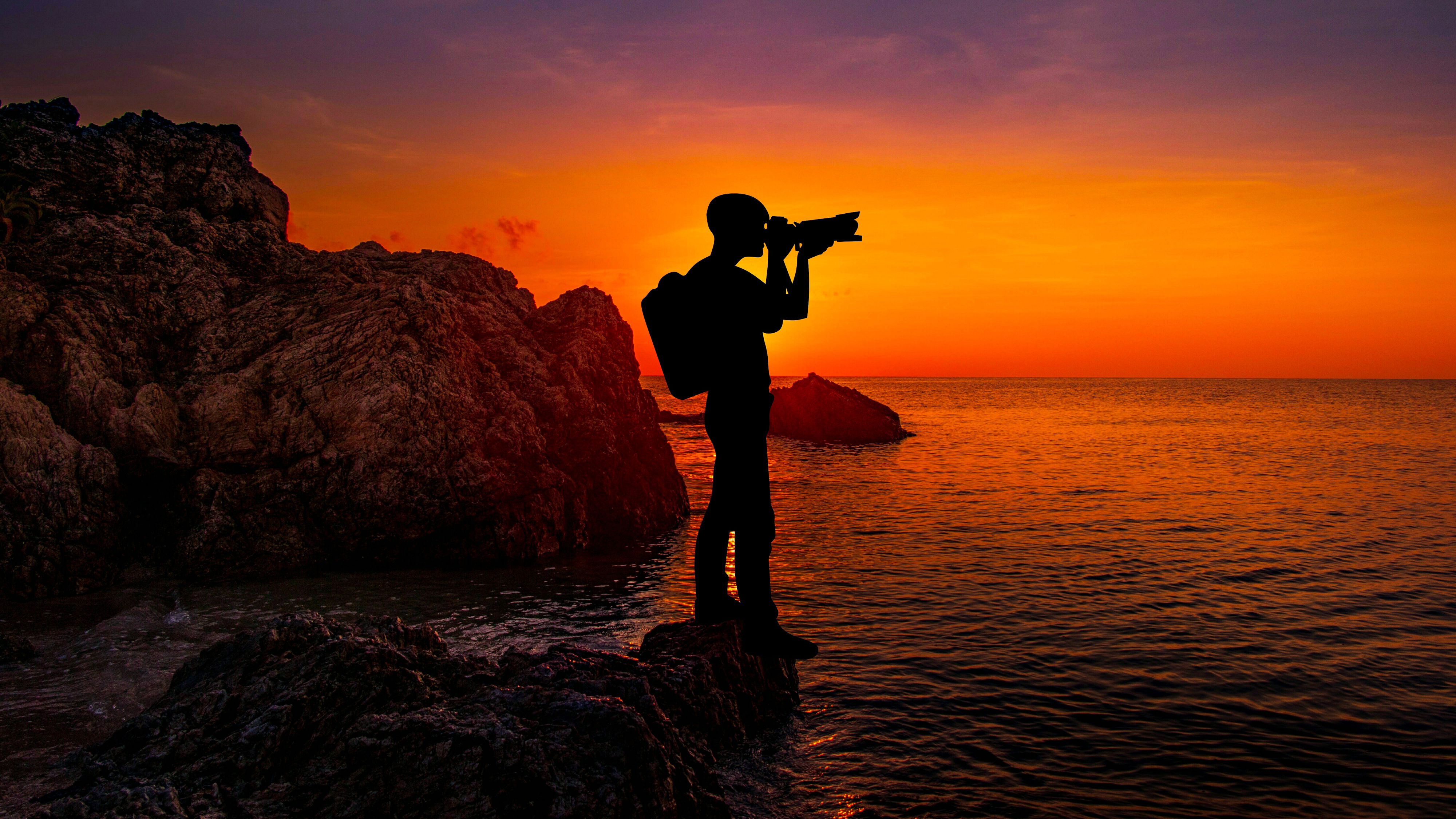 Photographer Sunset 4K