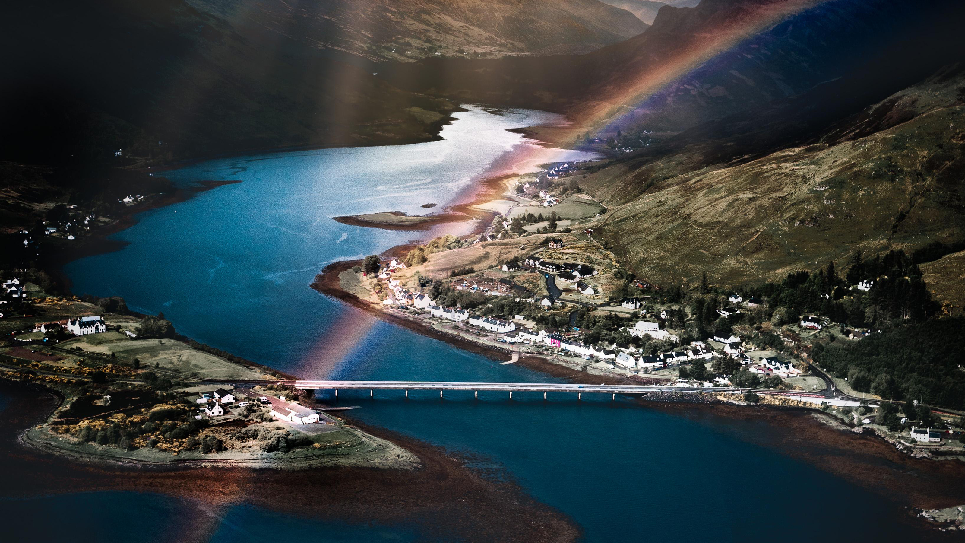Rainbow Landscape Aerial view