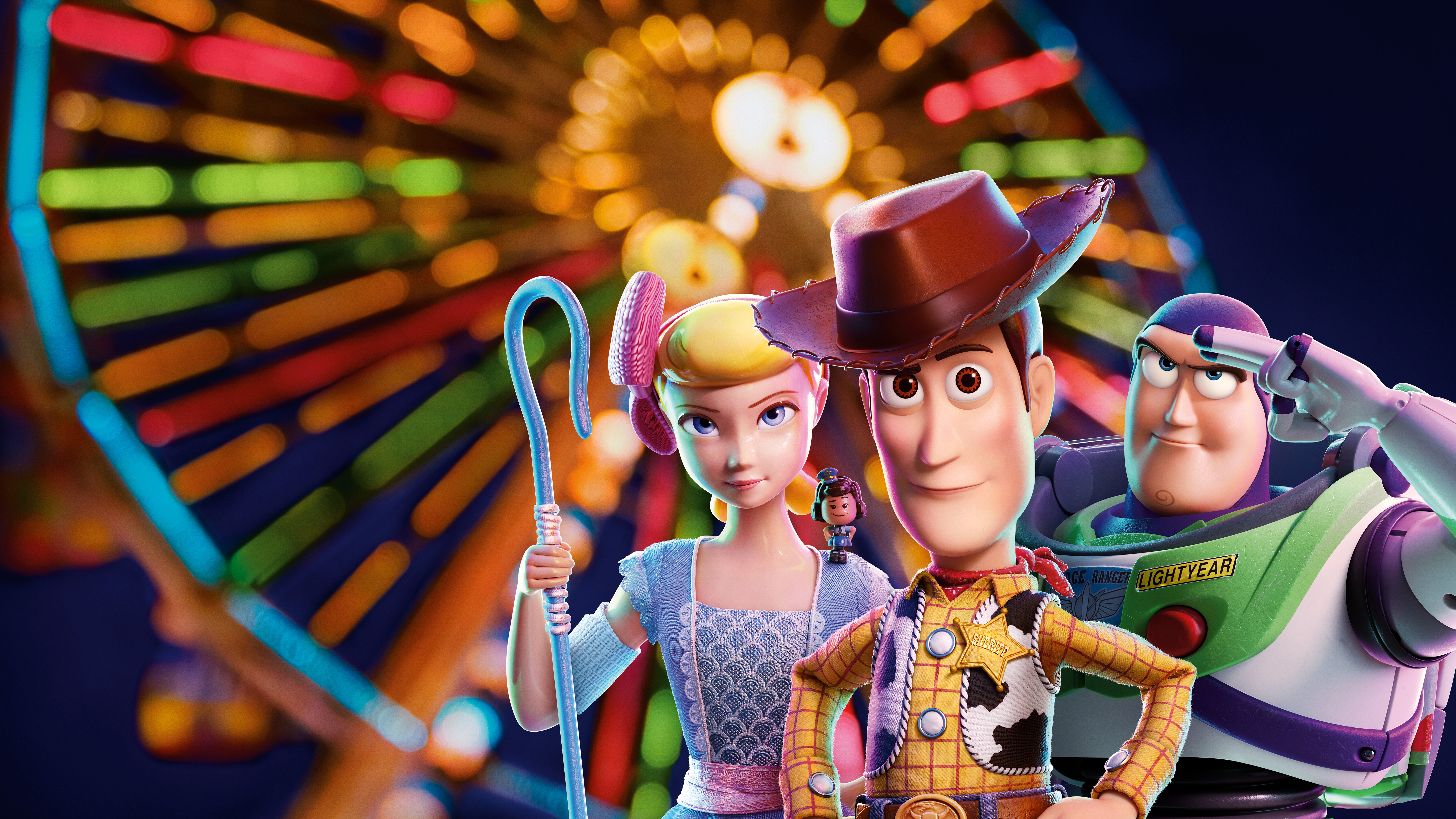Toy Story 4 Bo Peep Woody Buzz Lightyear 4K 8K