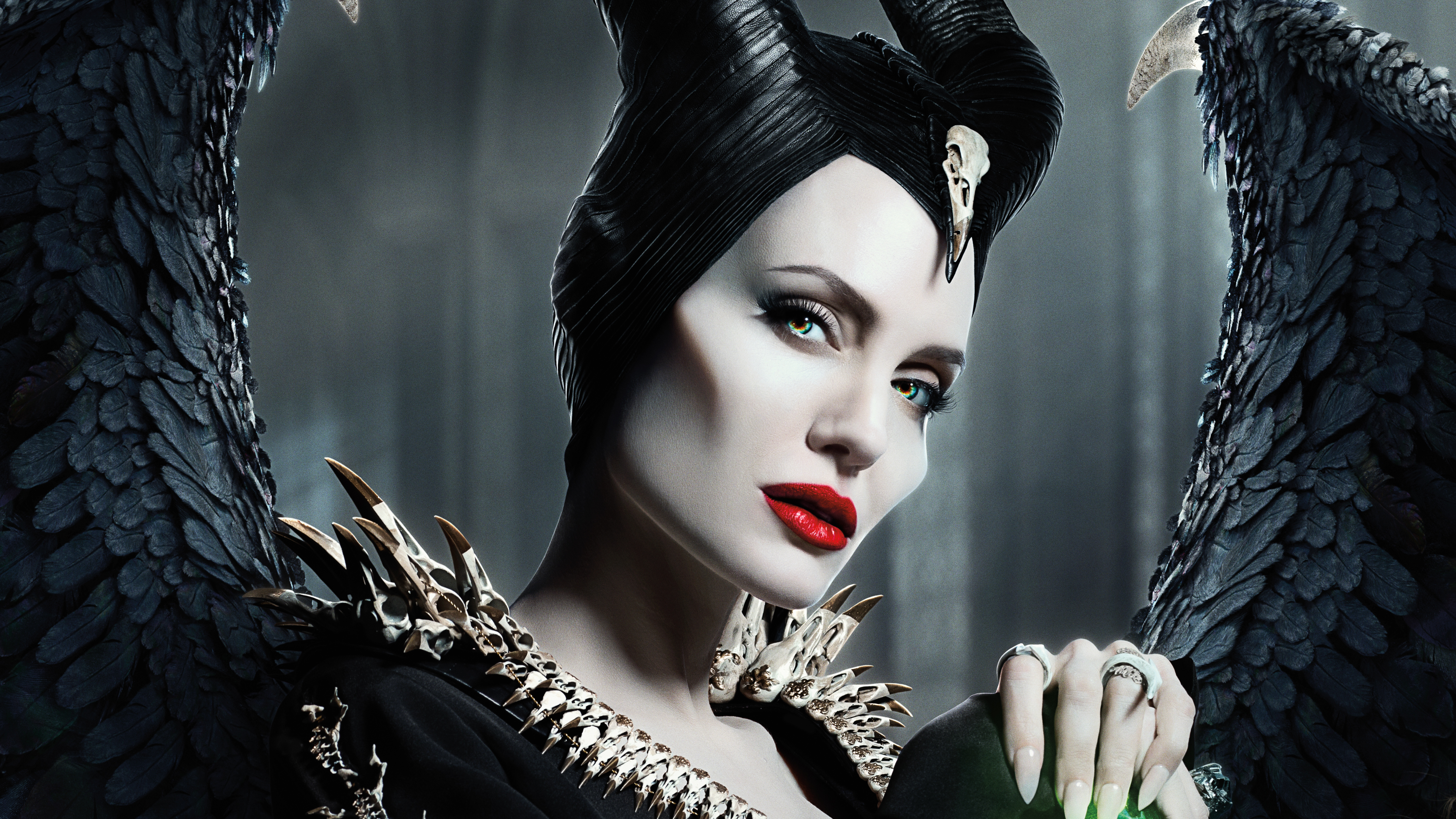 Angelina Jolie in Maleficent Mistress of Evil 2019 5K