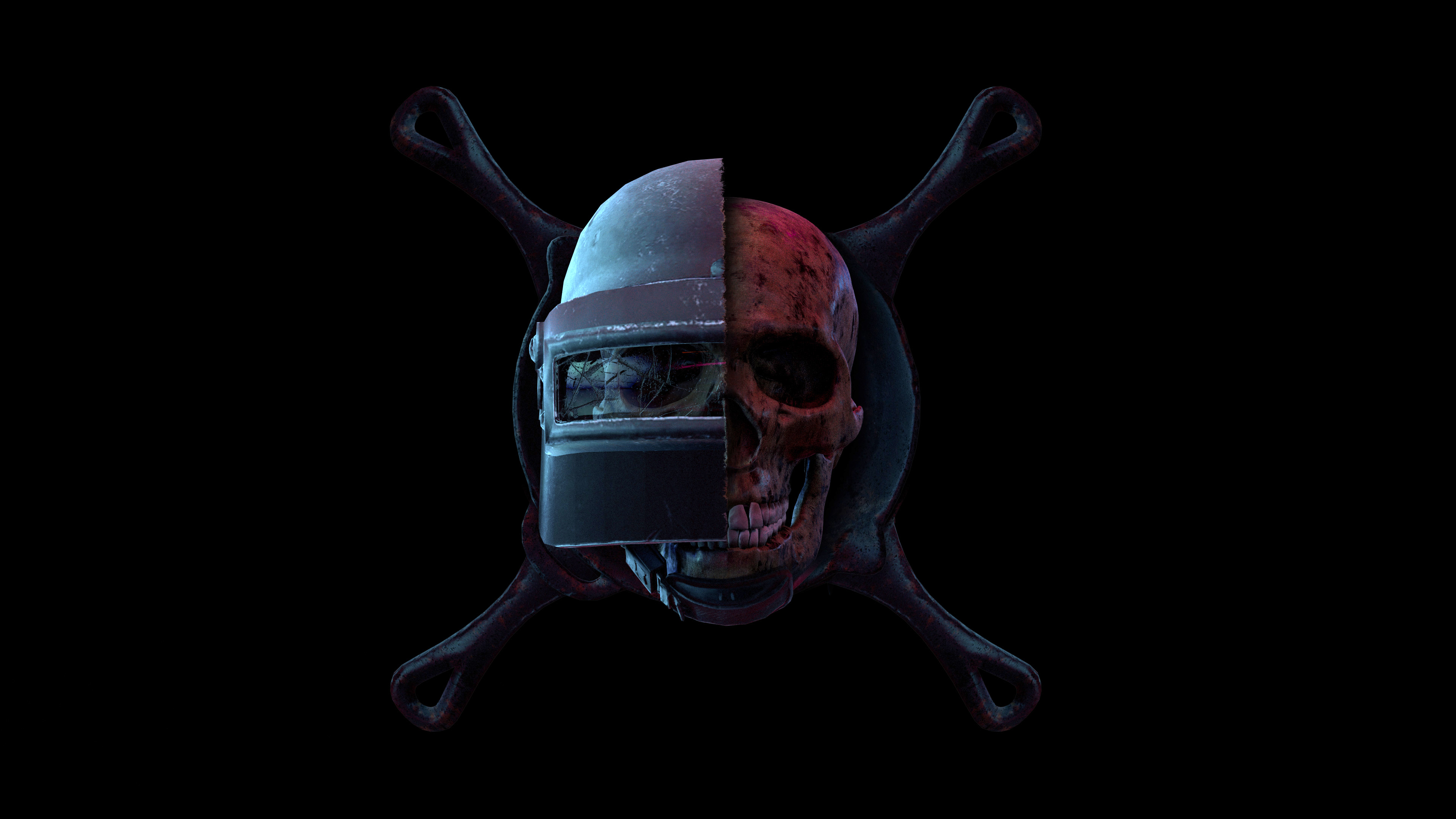 PUBG Skull & Helmet 4K