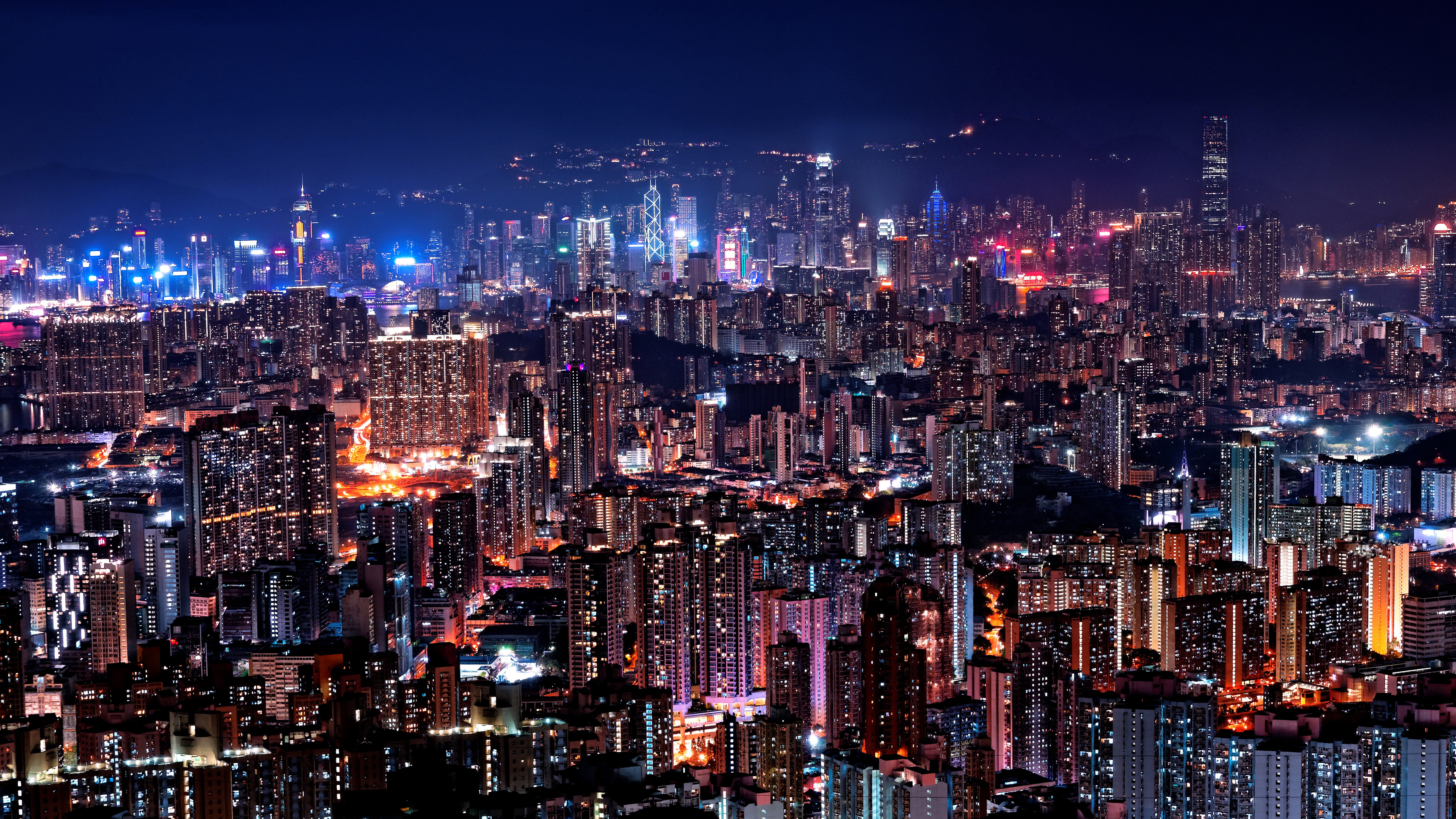 HongKong Cityscape at Night 5K