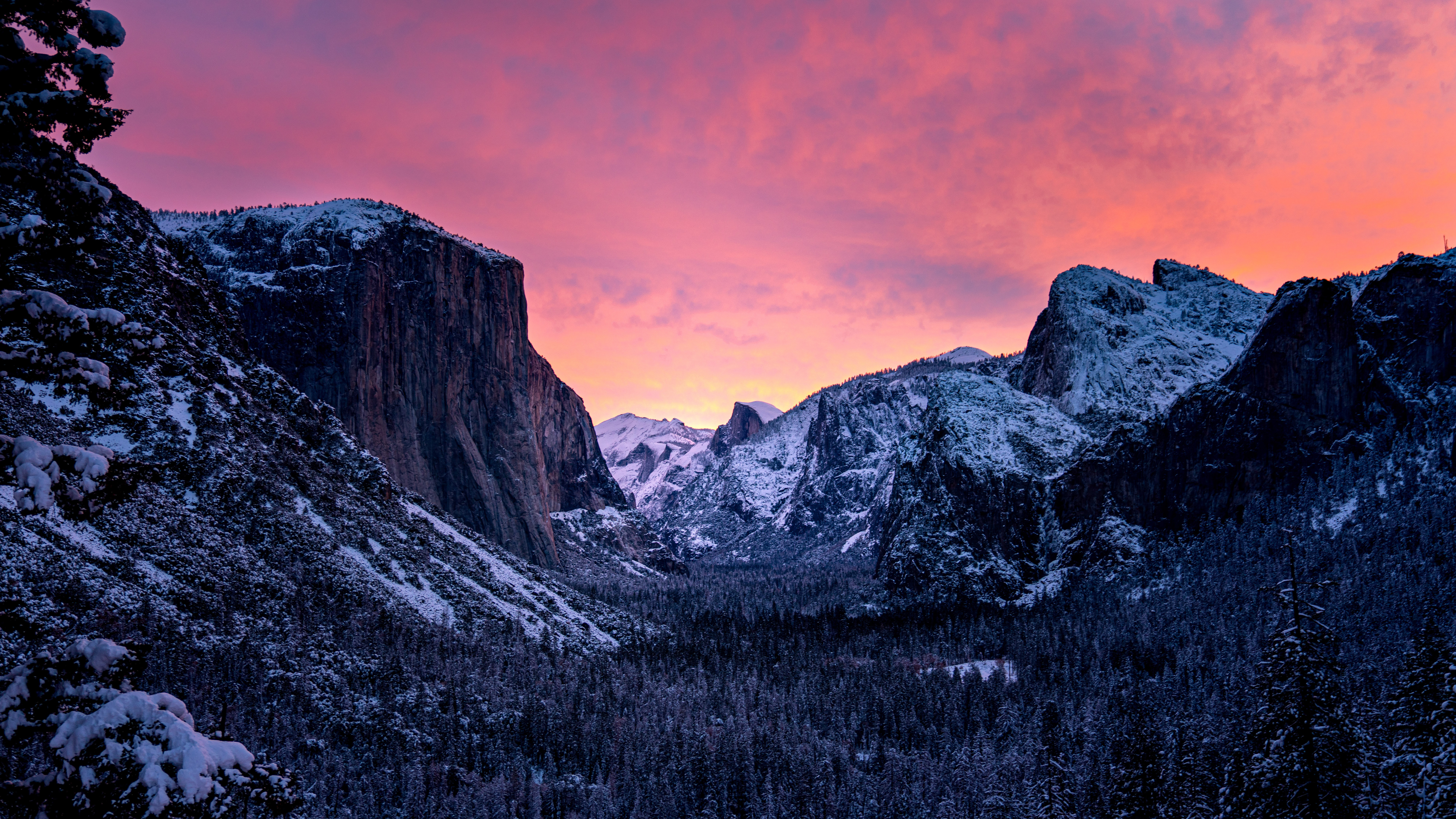 Yosemite National Park Sunset 4K 8K