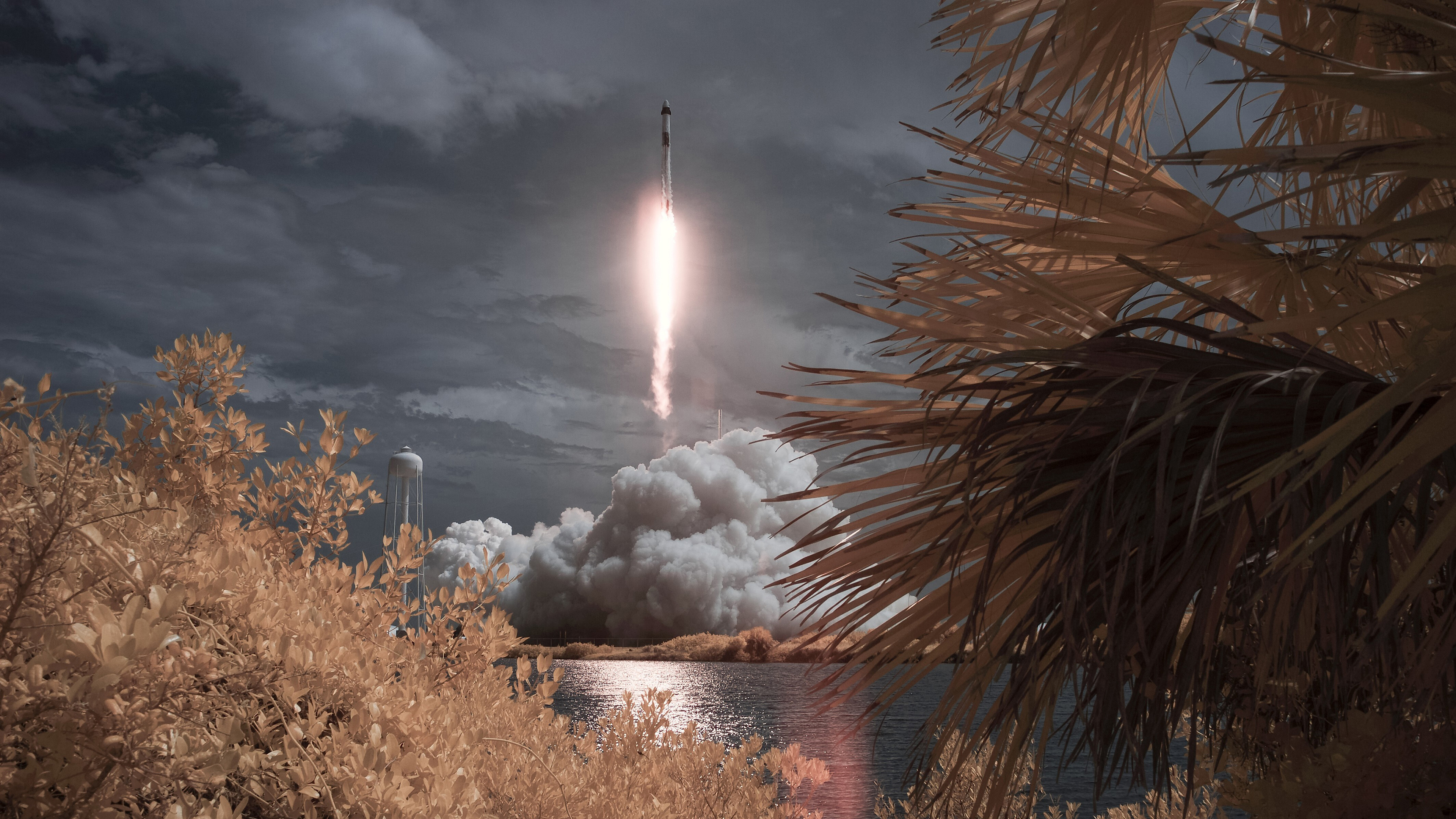 SpaceX Falcon 9 Rocket Crew Dragon 4K HD