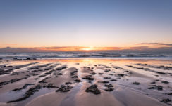 Beach Sand Sea Sunset Horizon 4K HD