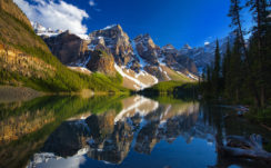 Alberta Banff National Park Canada Moraine Lake Mountain Reflection HD Nature Wallpapers