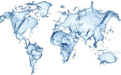 Blue World Water Map HD Abstract