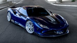 Keyvany, Ferrari, Blue, Car F8, Spider, 2022 4K HD Cars Wallpapers