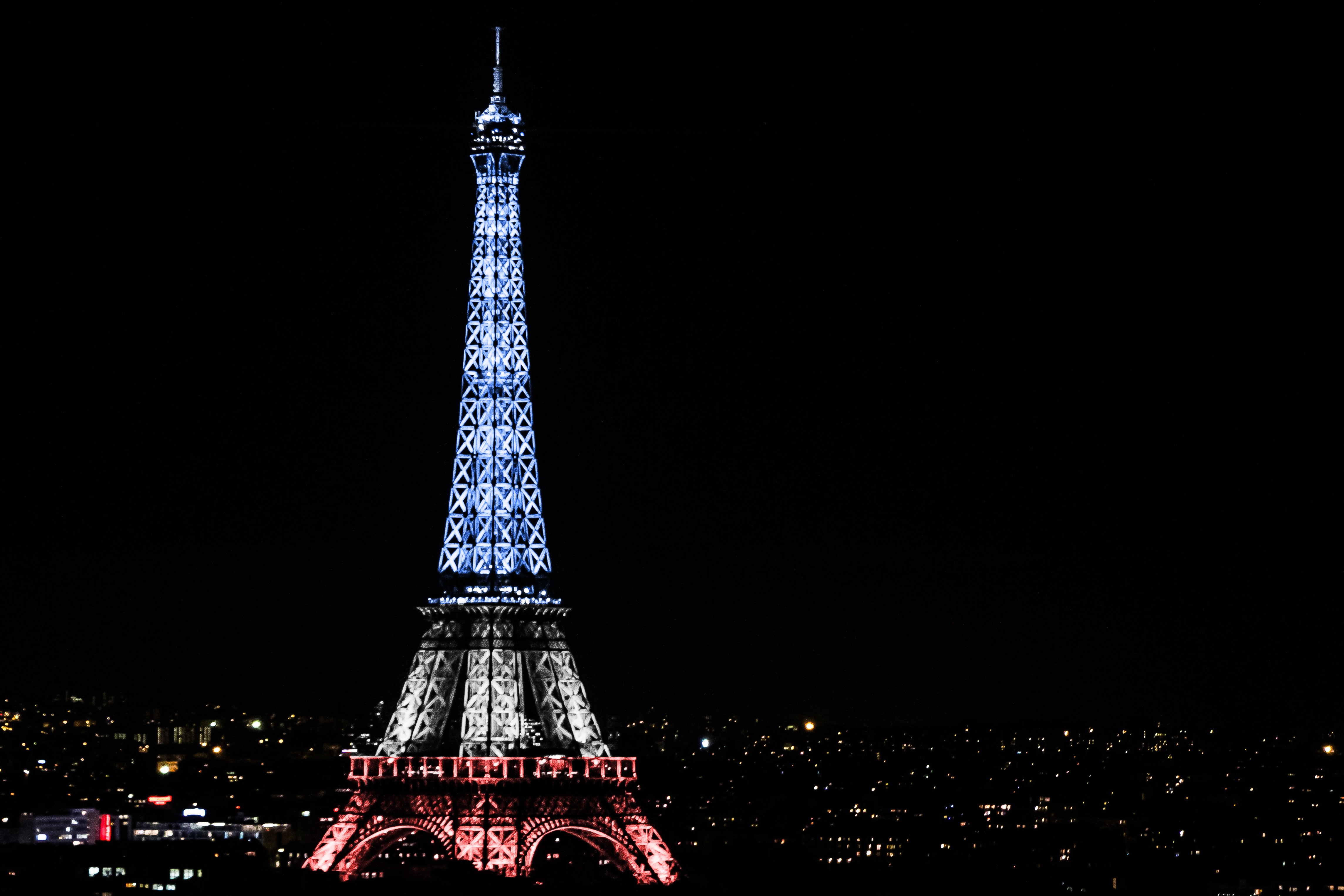 Eiffel tower Paris France Night