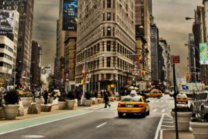 New york City Building Street Cars Traffic