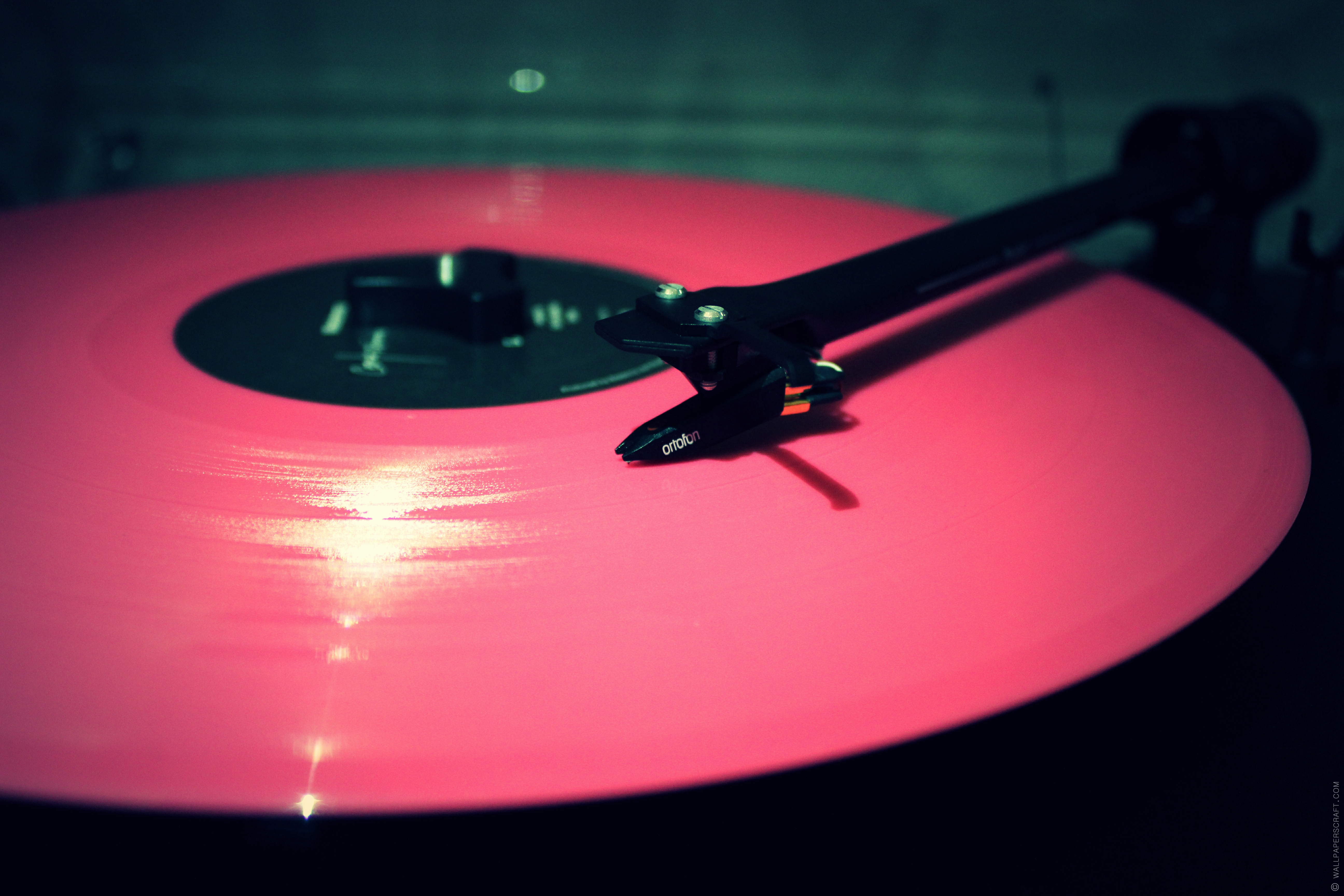 Vinyl Record Pink Needle Player