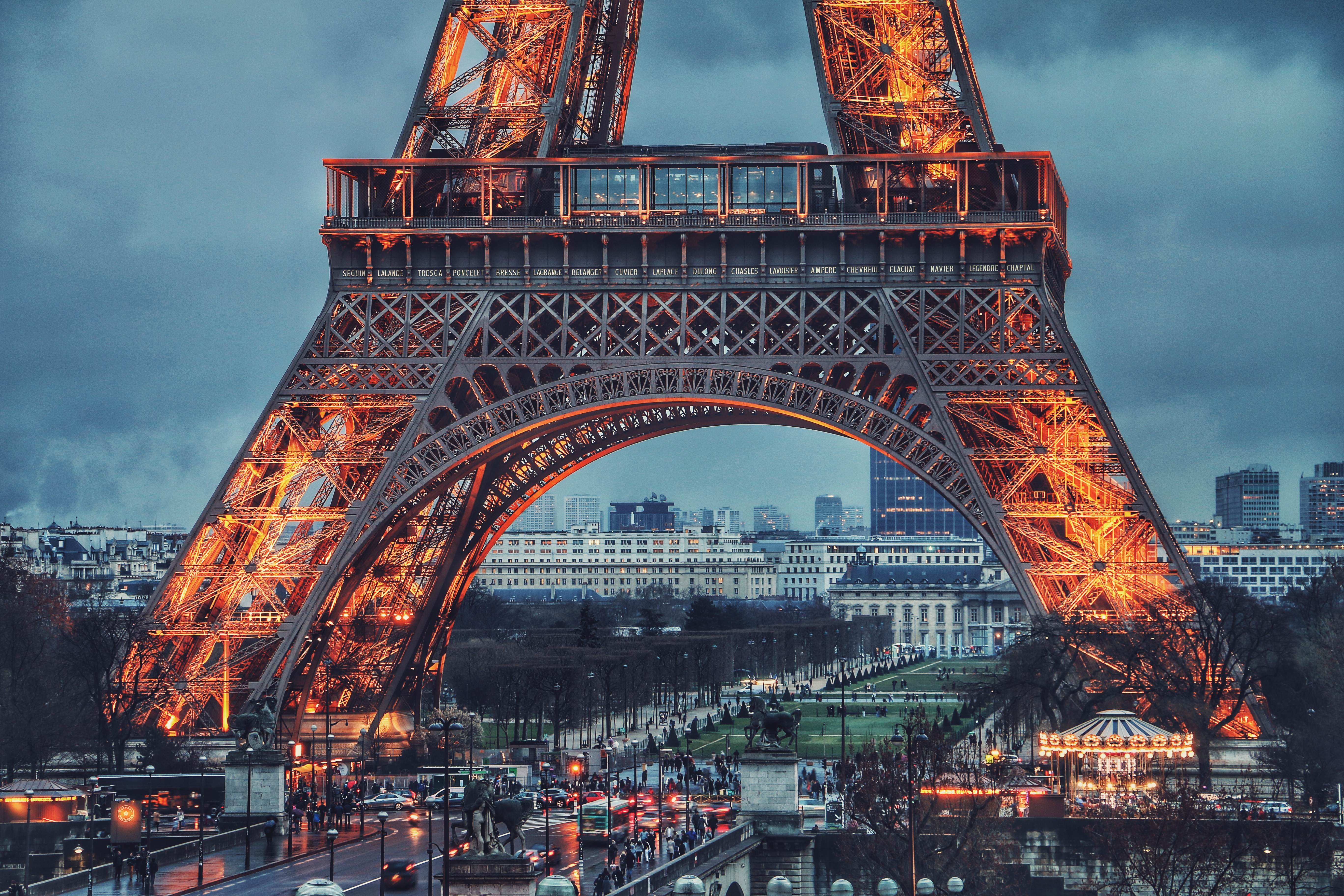 Eiffel tower Paris France Light