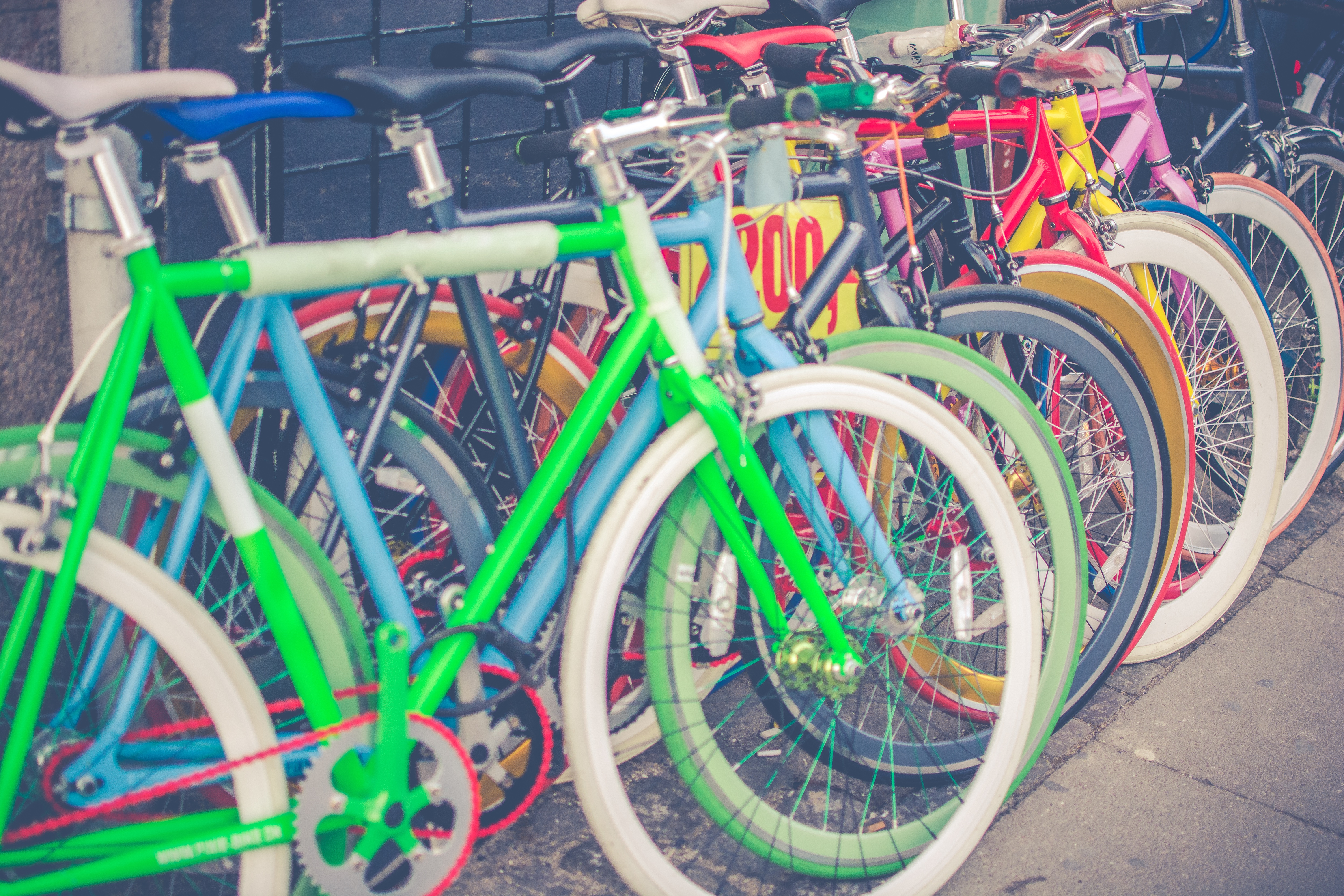 Bicycles Parking Multicolored