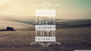 To travel is to take a journey