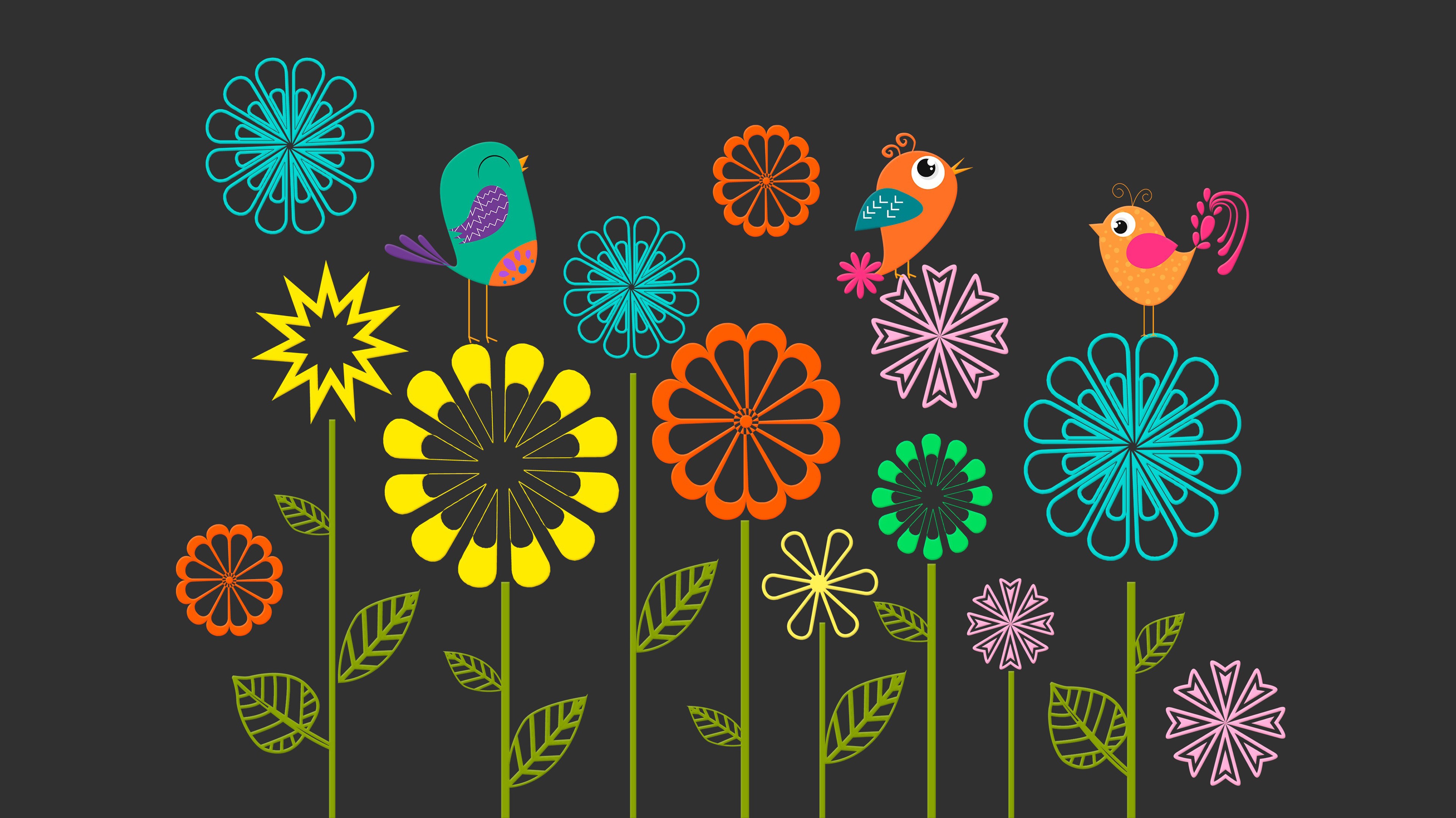 colorful_vector_flowers_birds-3840x2160