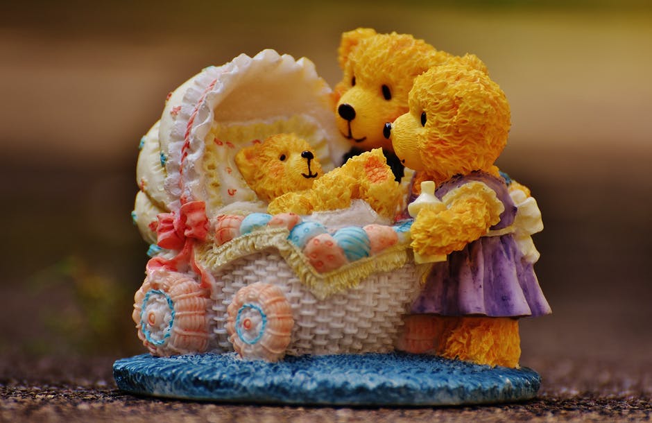 Teddy Bears Watching over Baby Teddy Bear Figurine wallpaper HD