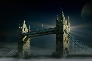 Tower Bridge London Moon Fog